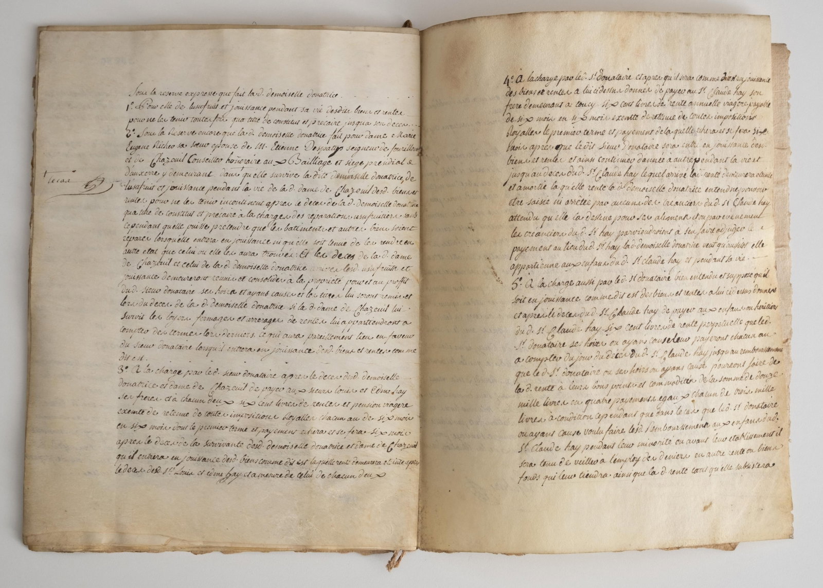 No Reserve: Signed 1775 French Notarial Donation Manuscript - 9