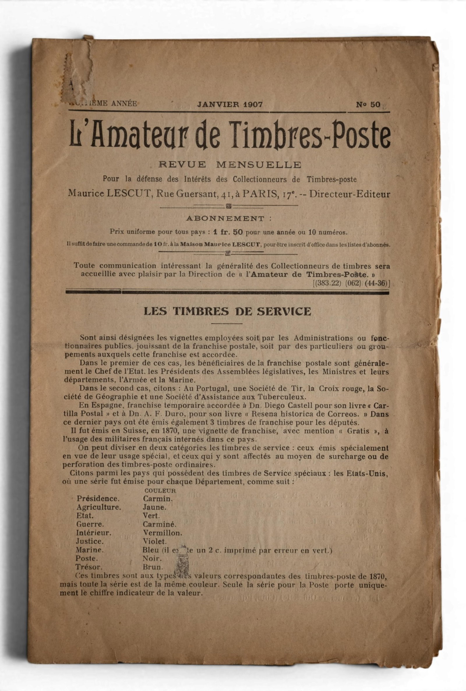 No Reserve: Two French Philatelic Journals, L’Amateur de Timbres-Poste - 3