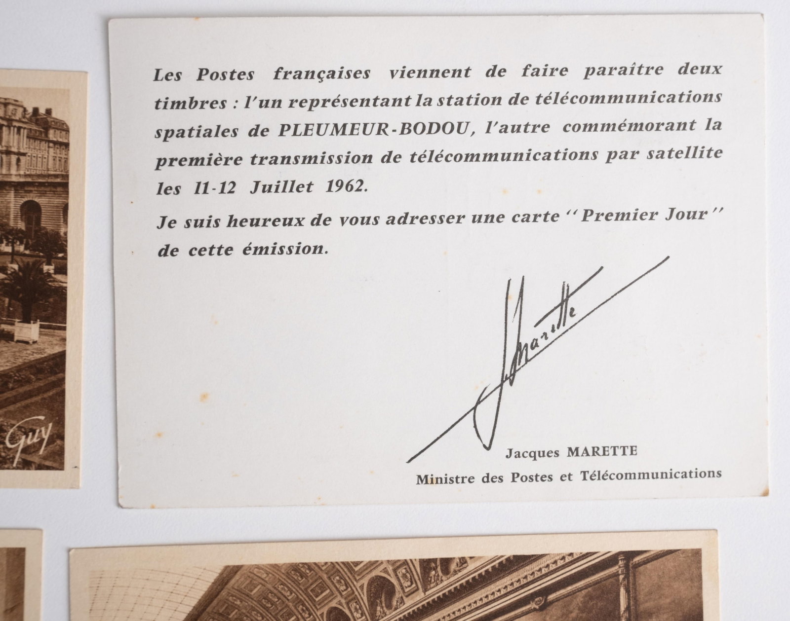 No Reserve: Signed Jacques Marette French First Day Covers & Versailles Postcard Collection - 8