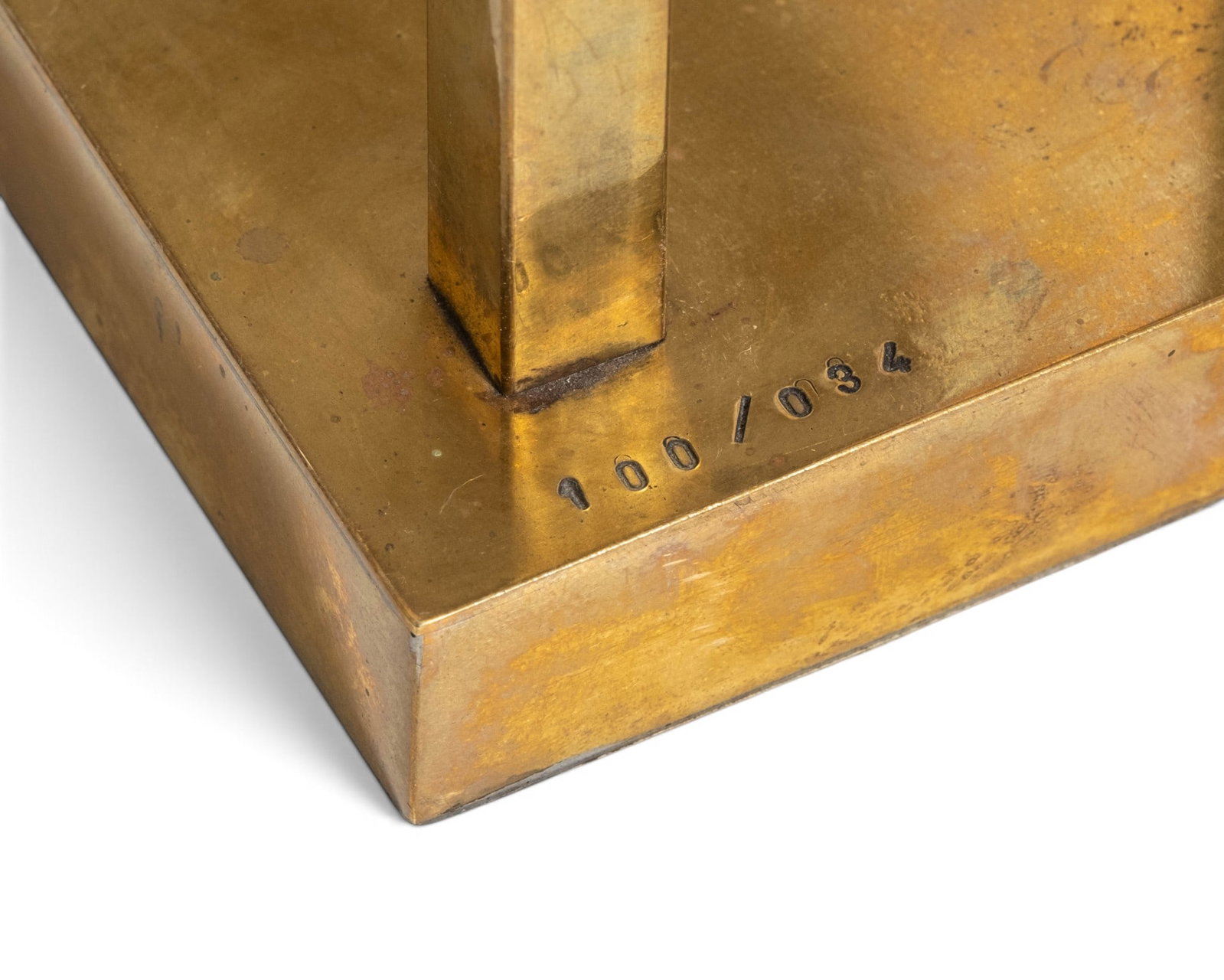 Rare Berlin 1936 Olympic Games Brass Modernist Lamp with Inscribed Base - 7
