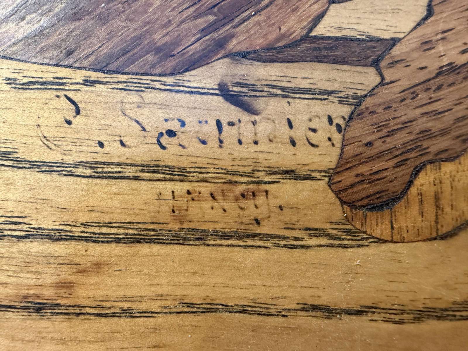 Camille Gauthier Rare Signed, Inlaid and Carved Art Nouveau Tea Table, c. 1900 - 3