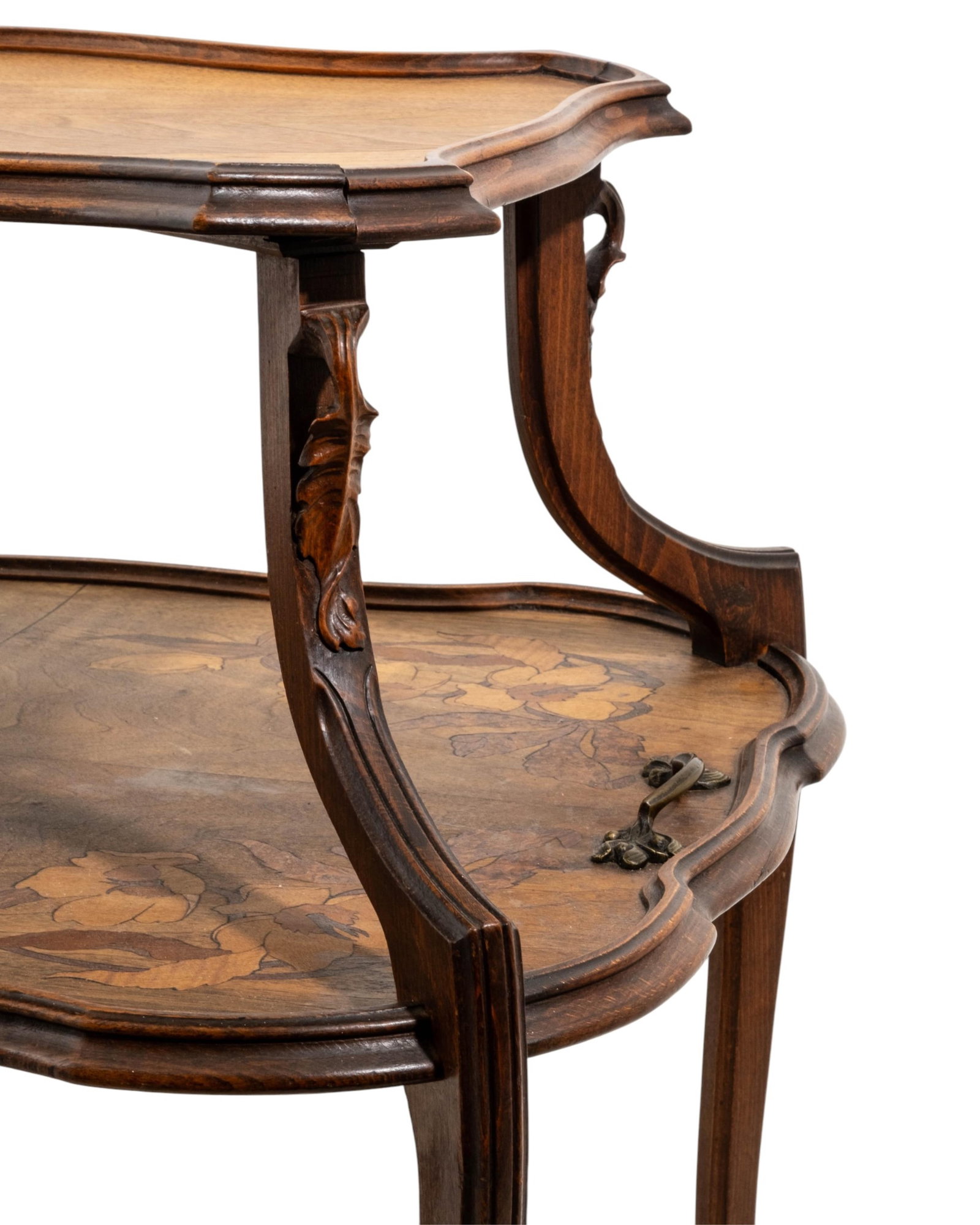 Camille Gauthier Rare Signed, Inlaid and Carved Art Nouveau Tea Table, c. 1900 - 6