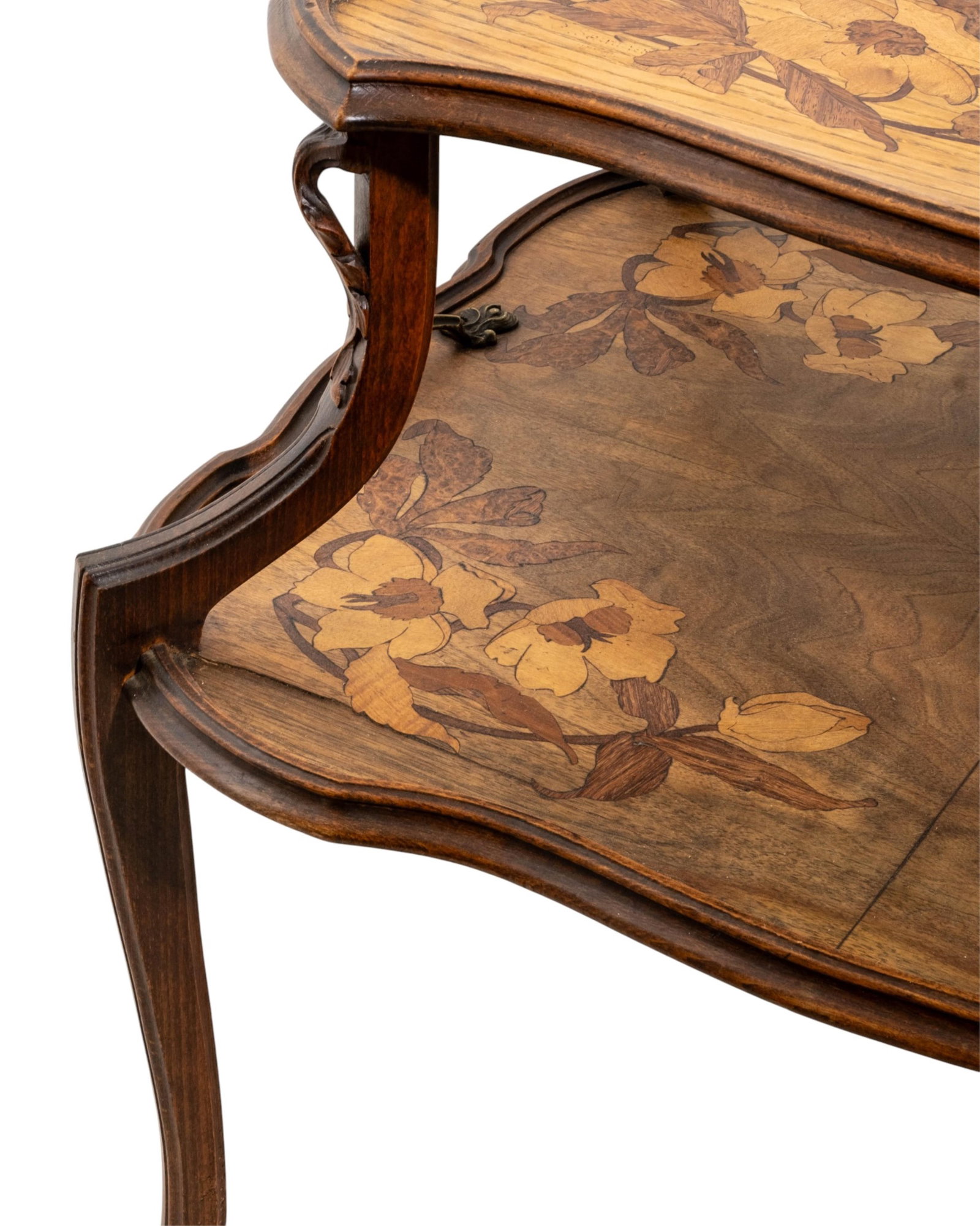 Camille Gauthier Rare Signed, Inlaid and Carved Art Nouveau Tea Table, c. 1900 - 7