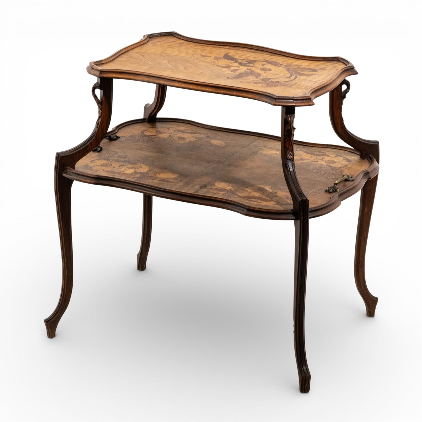Camille Gauthier Rare Signed, Inlaid and Carved Art Nouveau Tea Table, c. 1900 - 9