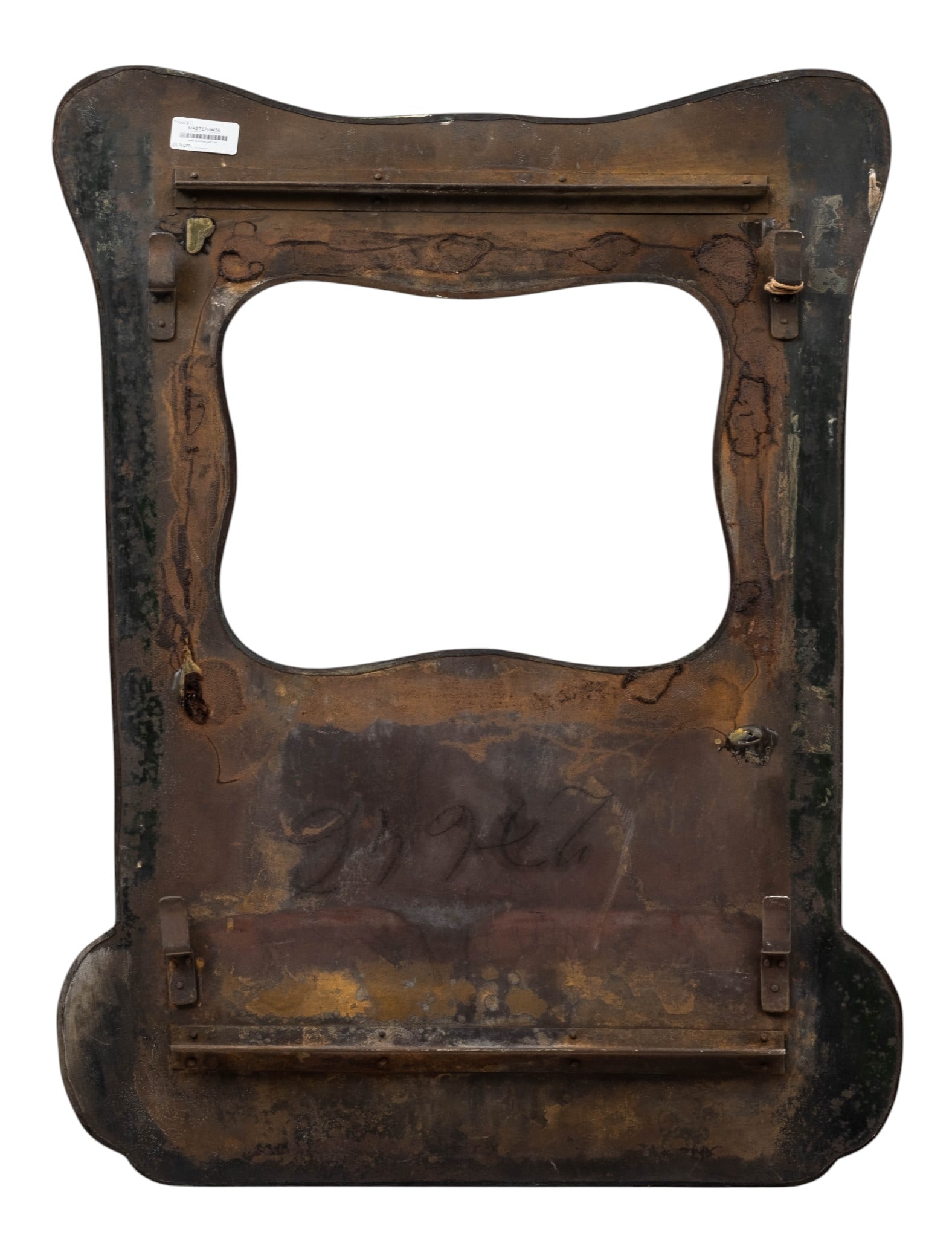 French Art Nouveau Hand-Hammered Repousse Copper Wall Mirror, Circa 1900 - 5