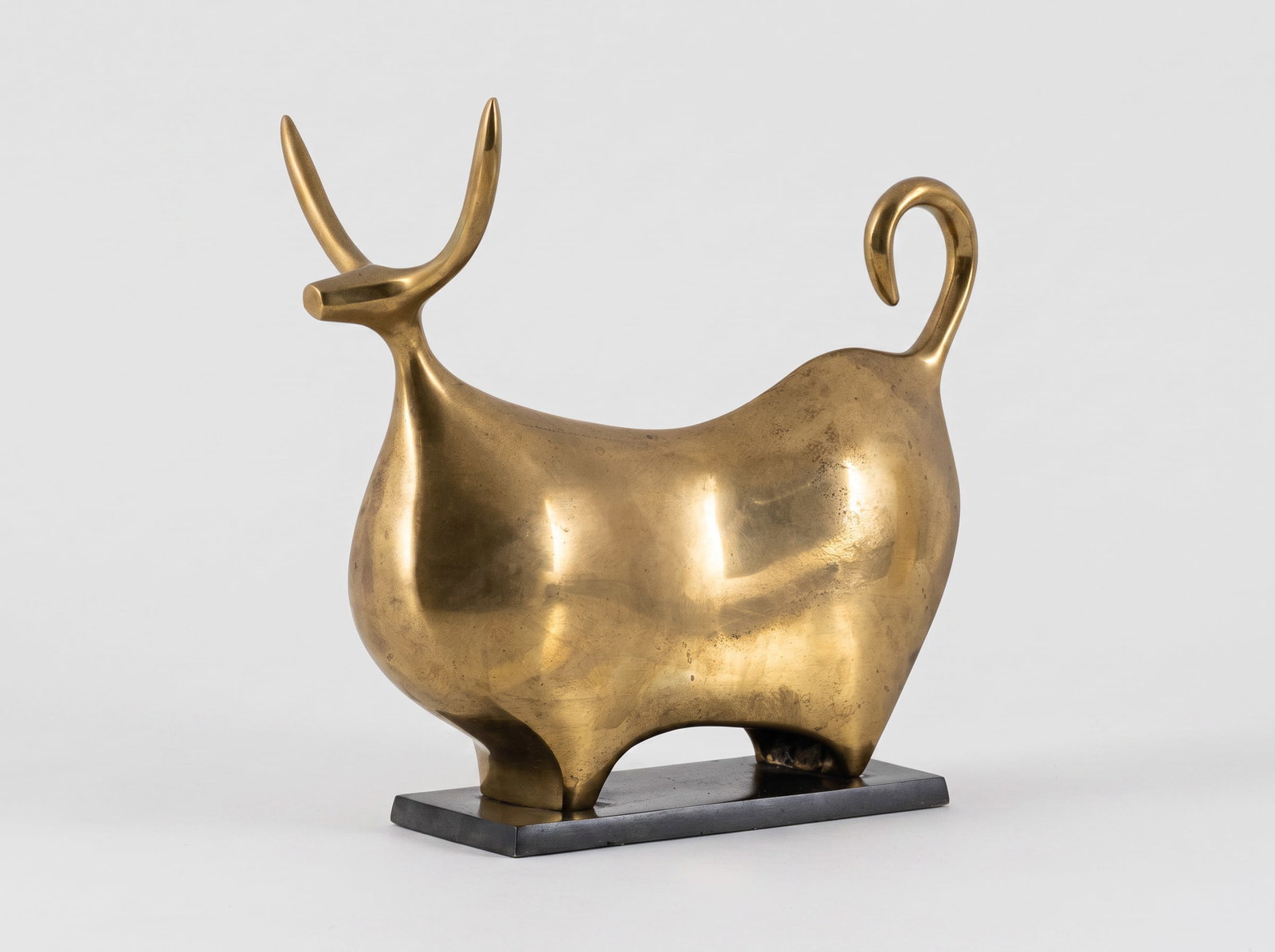 No Reserve: Itzik Benshalom Signed 'Ferdinand' Bronze Bull Sculpture 2/24 (1 of 10)