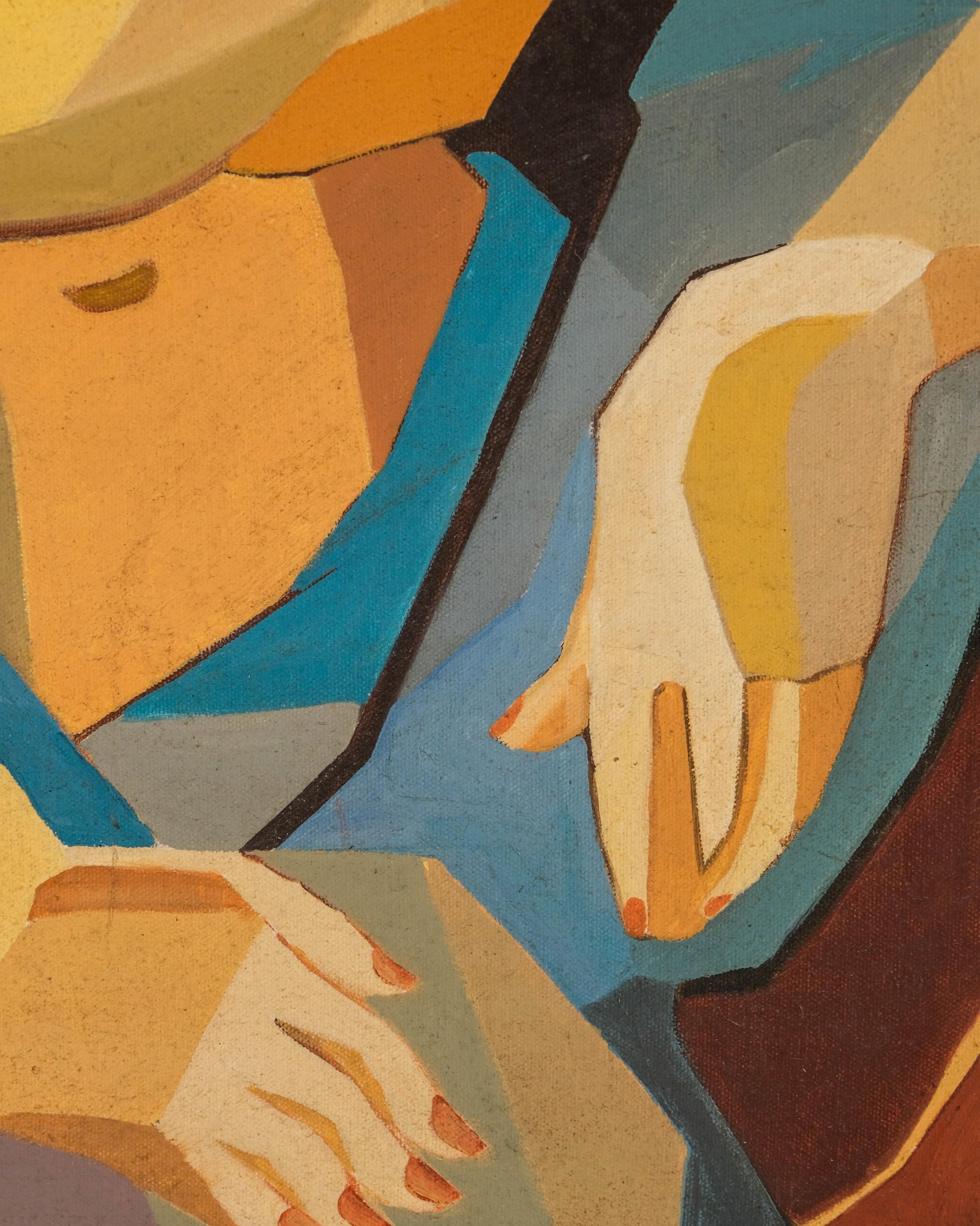 No Reserve: A Lhote (signed but not-attributed to) Cubist Oil on Canvas Painting - 10