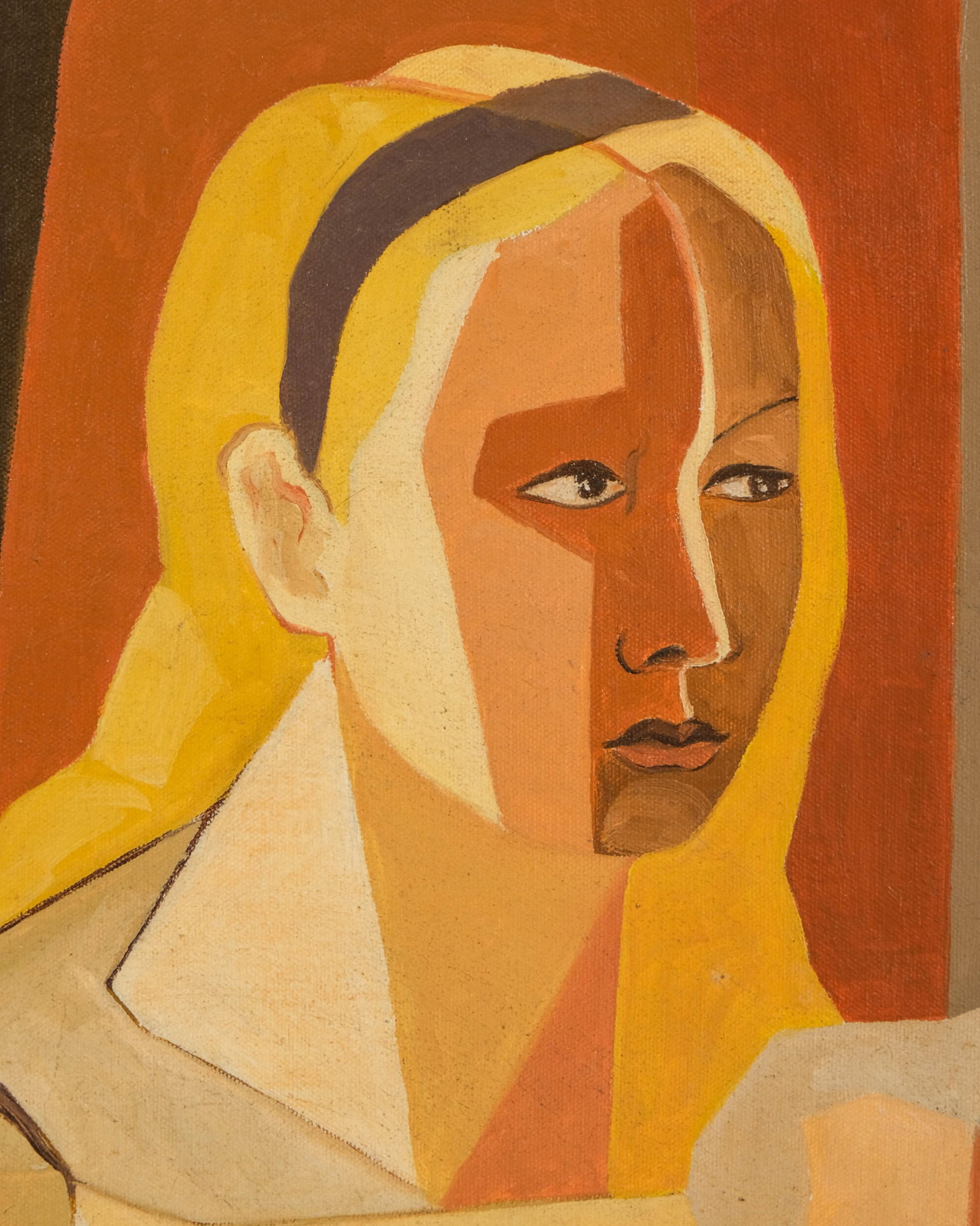 No Reserve: A Lhote (signed but not-attributed to) Cubist Oil on Canvas Painting - 7