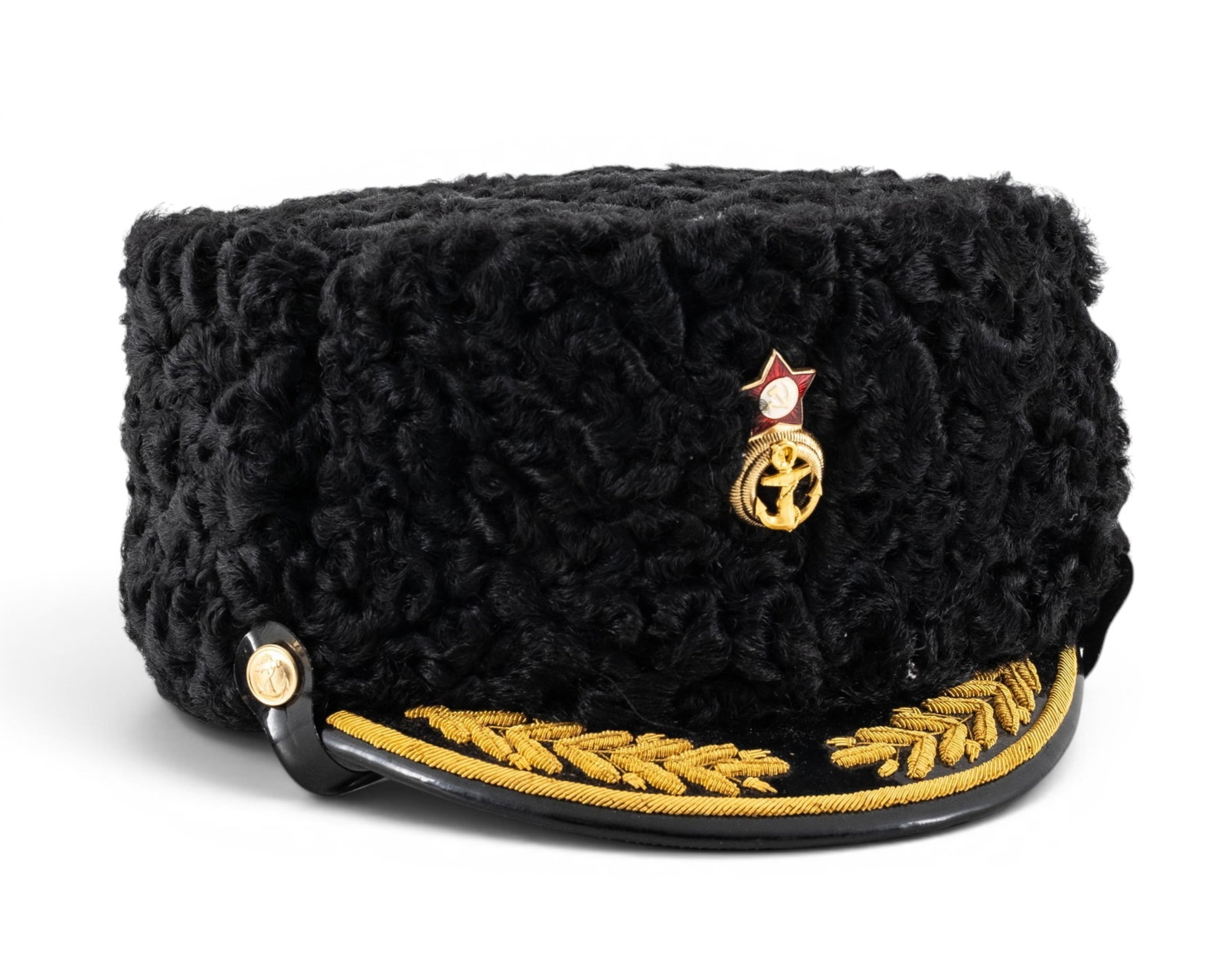 No Reserve: Soviet Naval Admiral Persian Lamb Winter Cap (1 of 6)