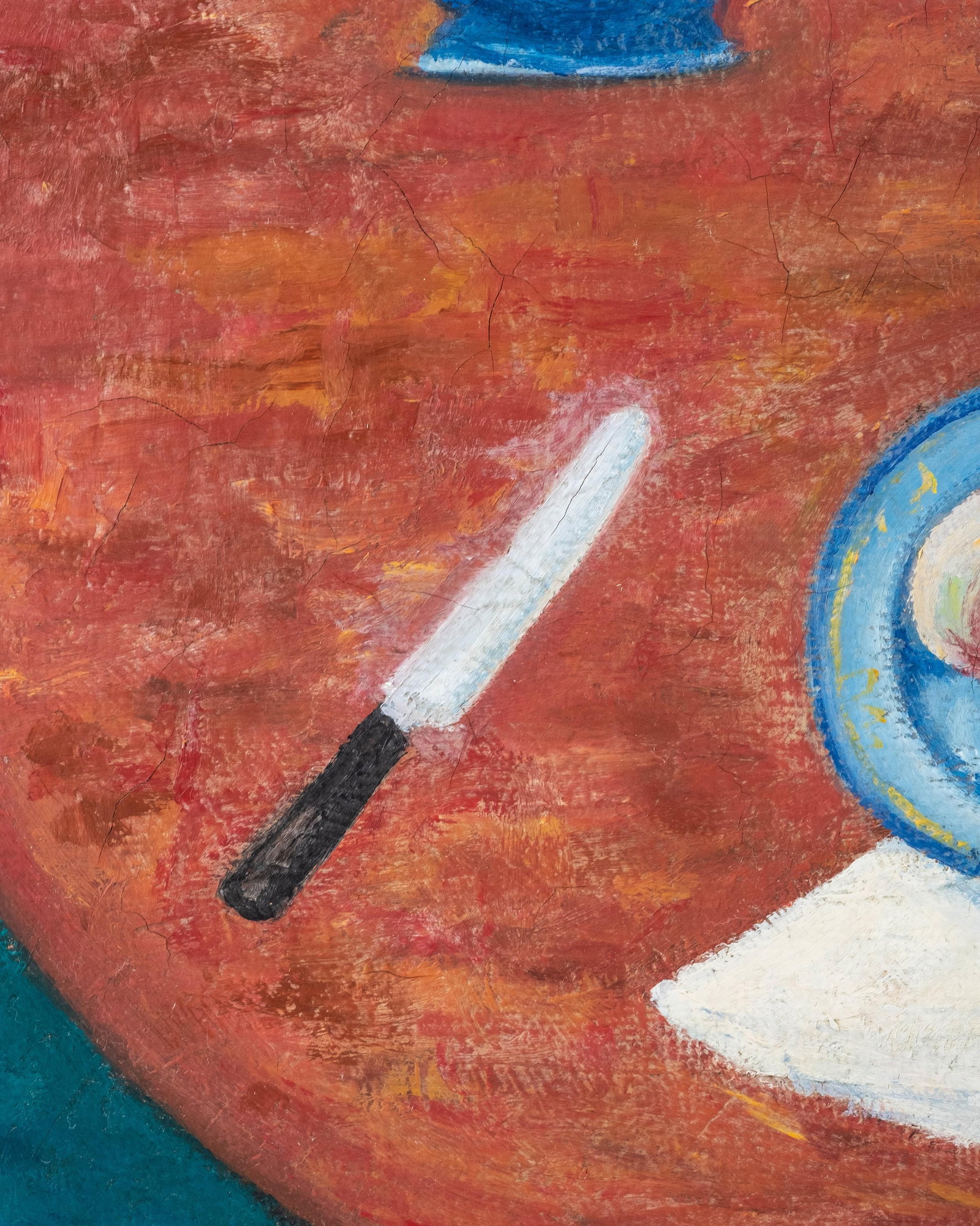 No Reserve: David Petrovich Shterenberg Still Life Oil on Canvas Russian Avant-Garde Modernist - 8