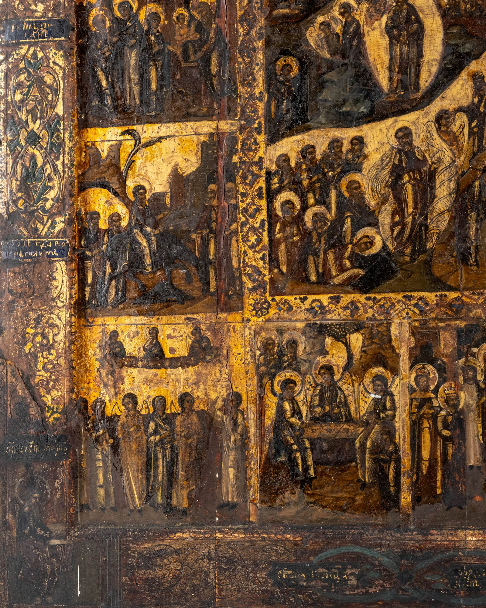 Russian Orthodox Twelve Great Feasts and Resurrection Icon, Late 18th/Early 19th Century - 6