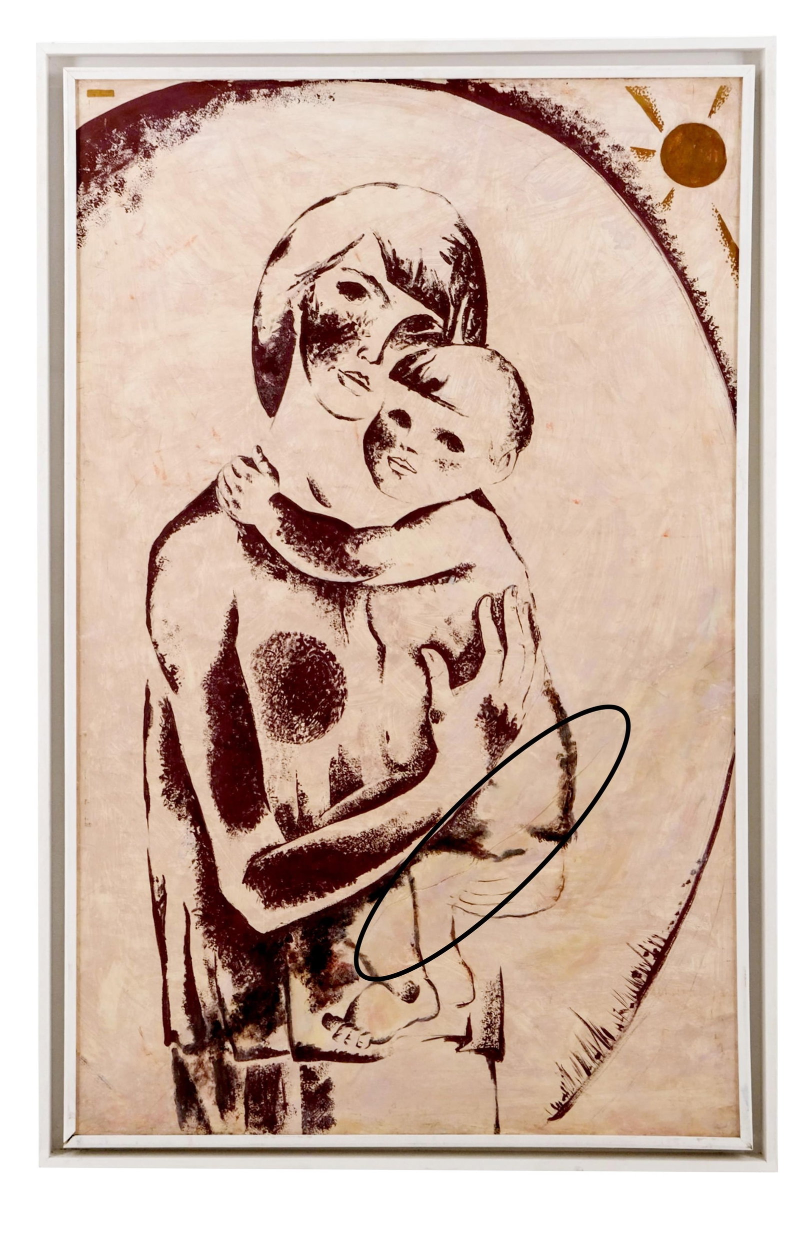 No Reserve: Irina Kalenskaya Signed Painting on Paper, Labels and Writings on Reverse - 14