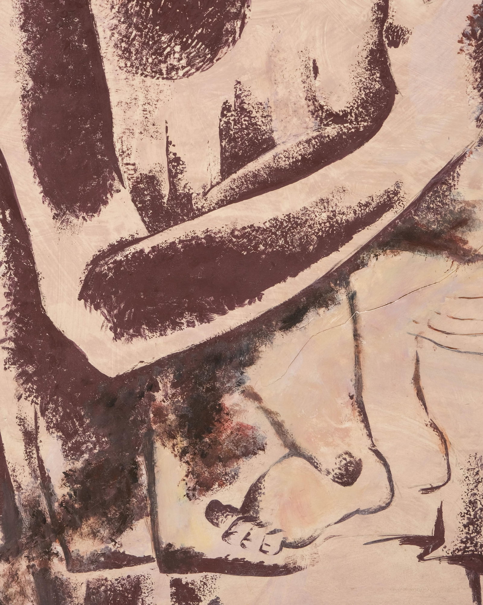 No Reserve: Irina Kalenskaya Signed Painting on Paper, Labels and Writings on Reverse - 8