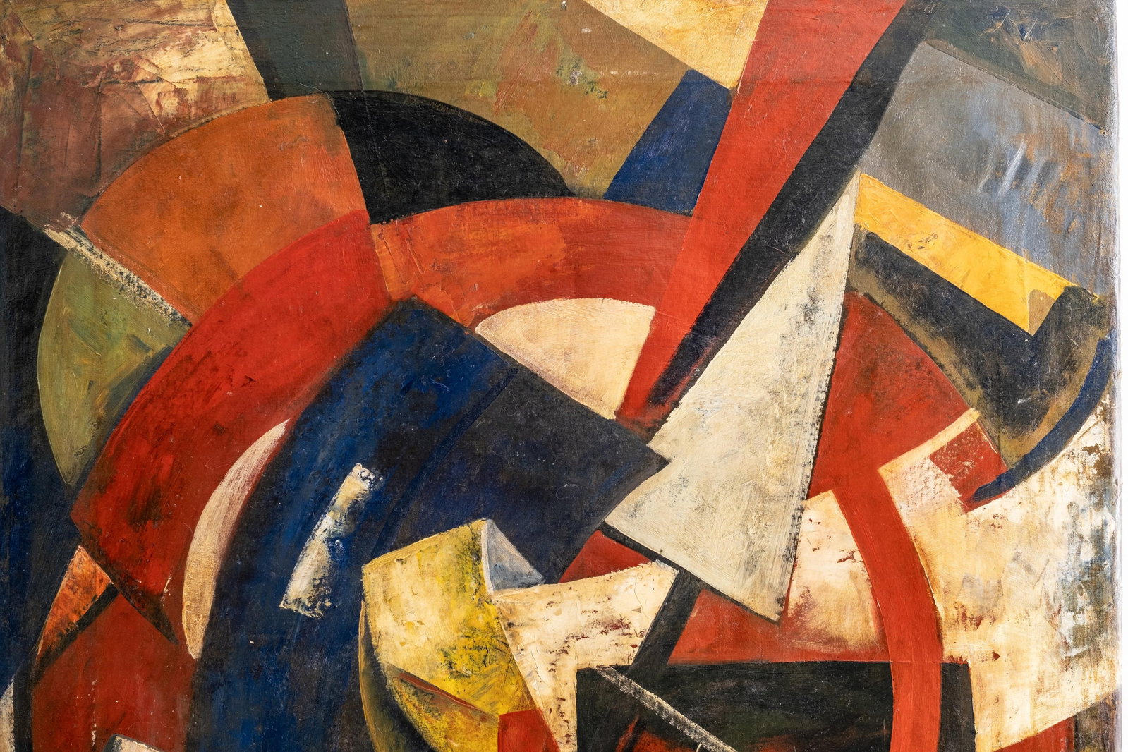Aleksandra Exter Russian Suprematist Geometric Abstract Oil on Canvas Painting, Signed - 6