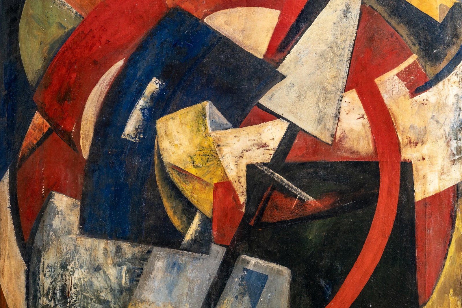 Aleksandra Exter Russian Suprematist Geometric Abstract Oil on Canvas Painting, Signed - 7
