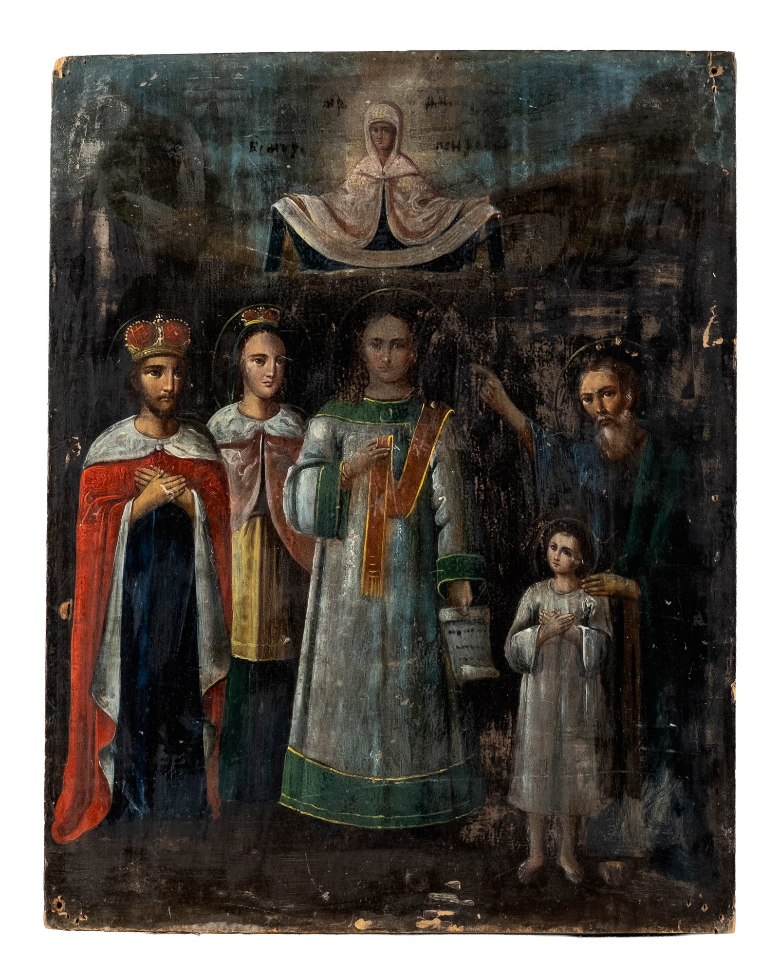 No Reserve: Russian Icon of Saint Romanos, Apparition of the Mother of God, 19th Century - 3