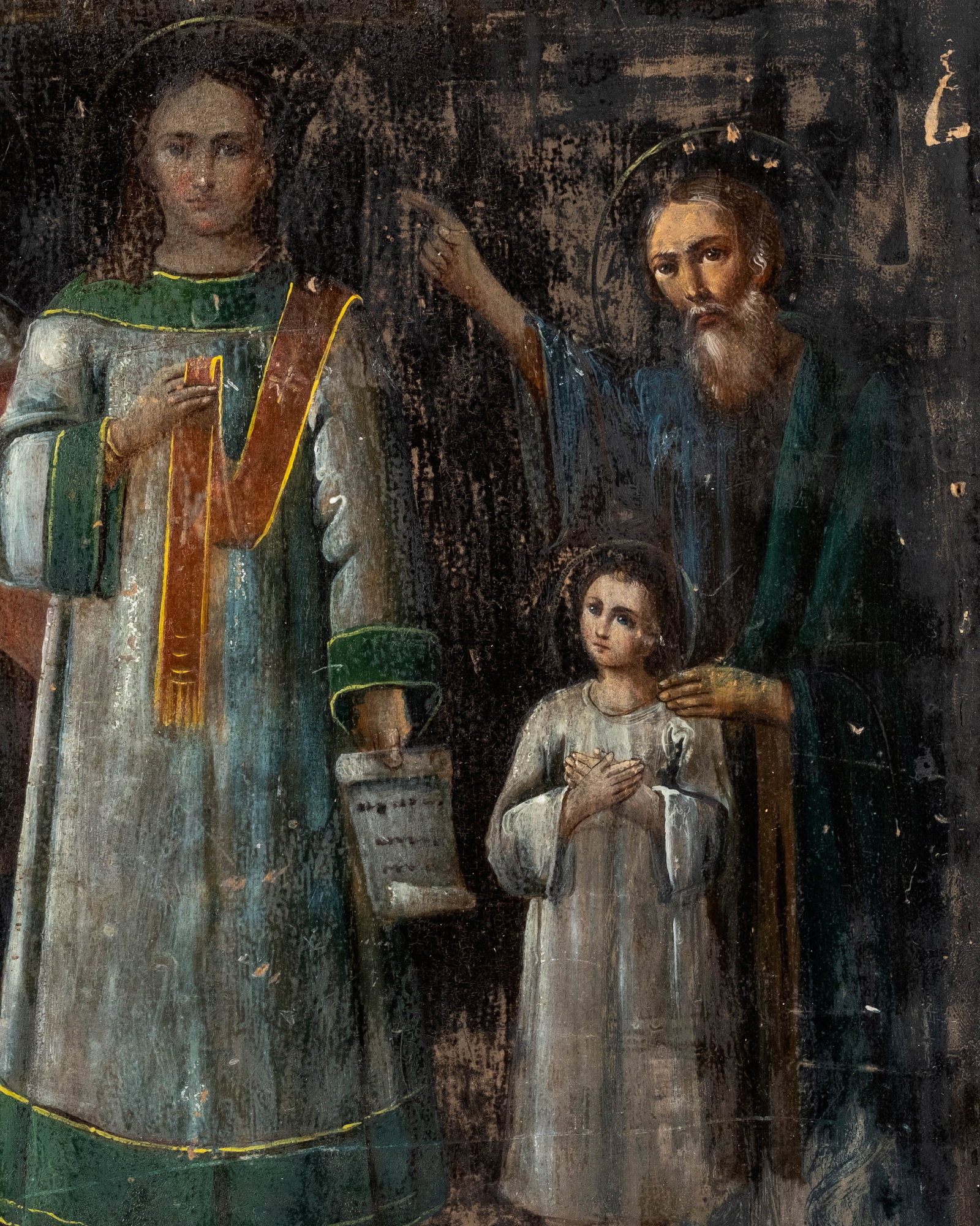No Reserve: Russian Icon of Saint Romanos, Apparition of the Mother of God, 19th Century - 6