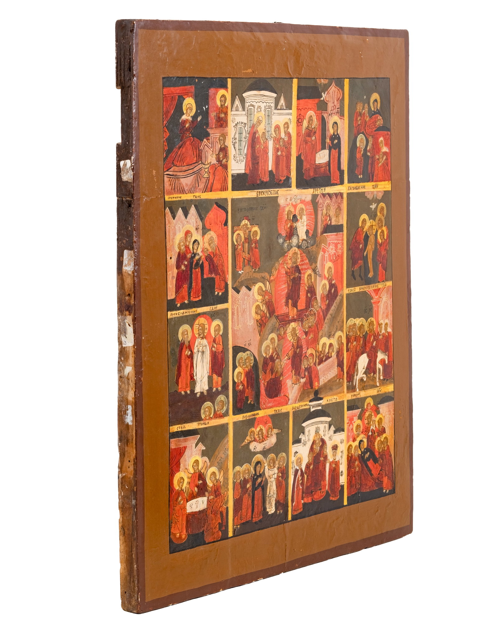 No Reserve: Russian Orthodox Resurrection & Ecclesiastical Feast Icon, C. 1850 - 5