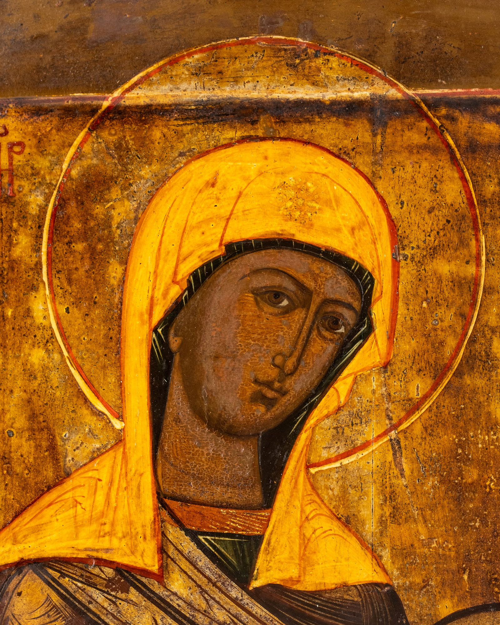 Early 19th Century Russian Orthodox Mother of God Bogolyubskaya Icon Tempera Painting - 4