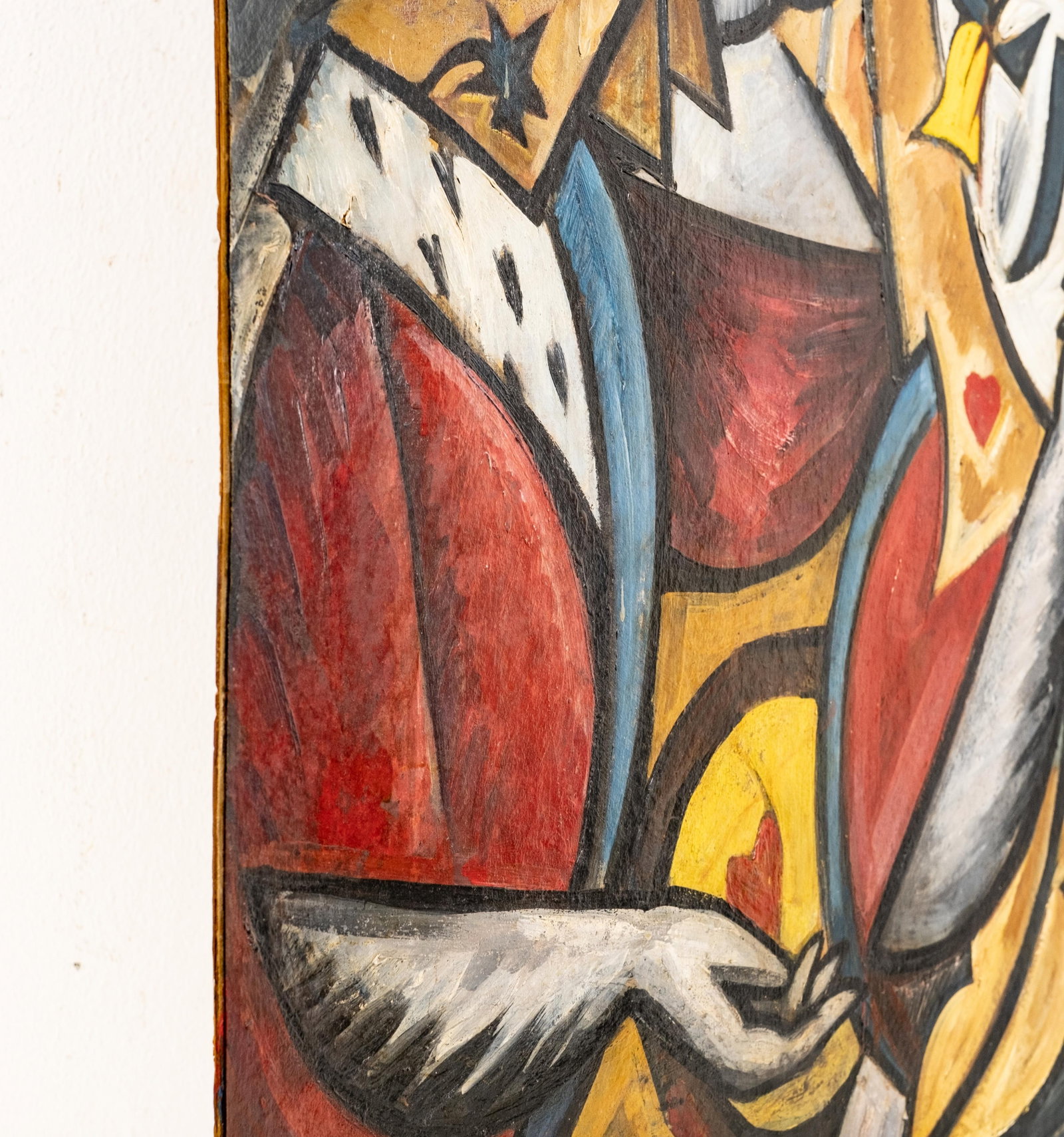 No Reserve: Olga Rozanova Queen of Hearts Futurist Russian Painting - 8