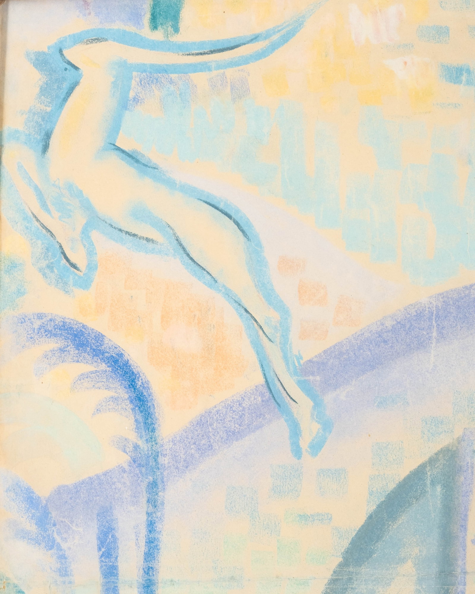 No Reserve: Parthenis Konstantinos(attributed) Art Deco Mythological Pastel Painting 1930's - 4