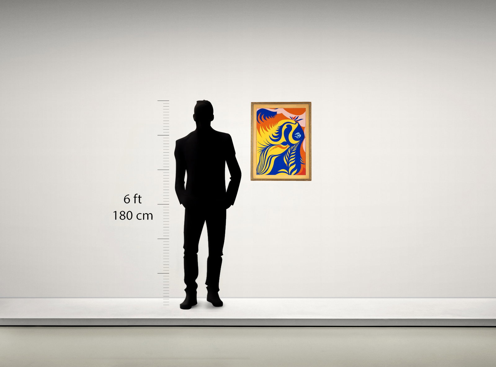 No Reserve: Jean Cocteau style, Mid-Century Modern Abstract Figural Collage Painting - 3