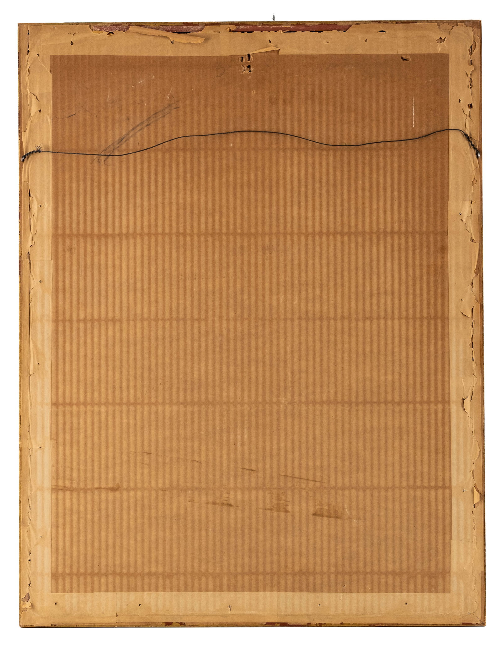 No Reserve: Jean Cocteau style, Mid-Century Modern Abstract Figural Collage Painting - 7