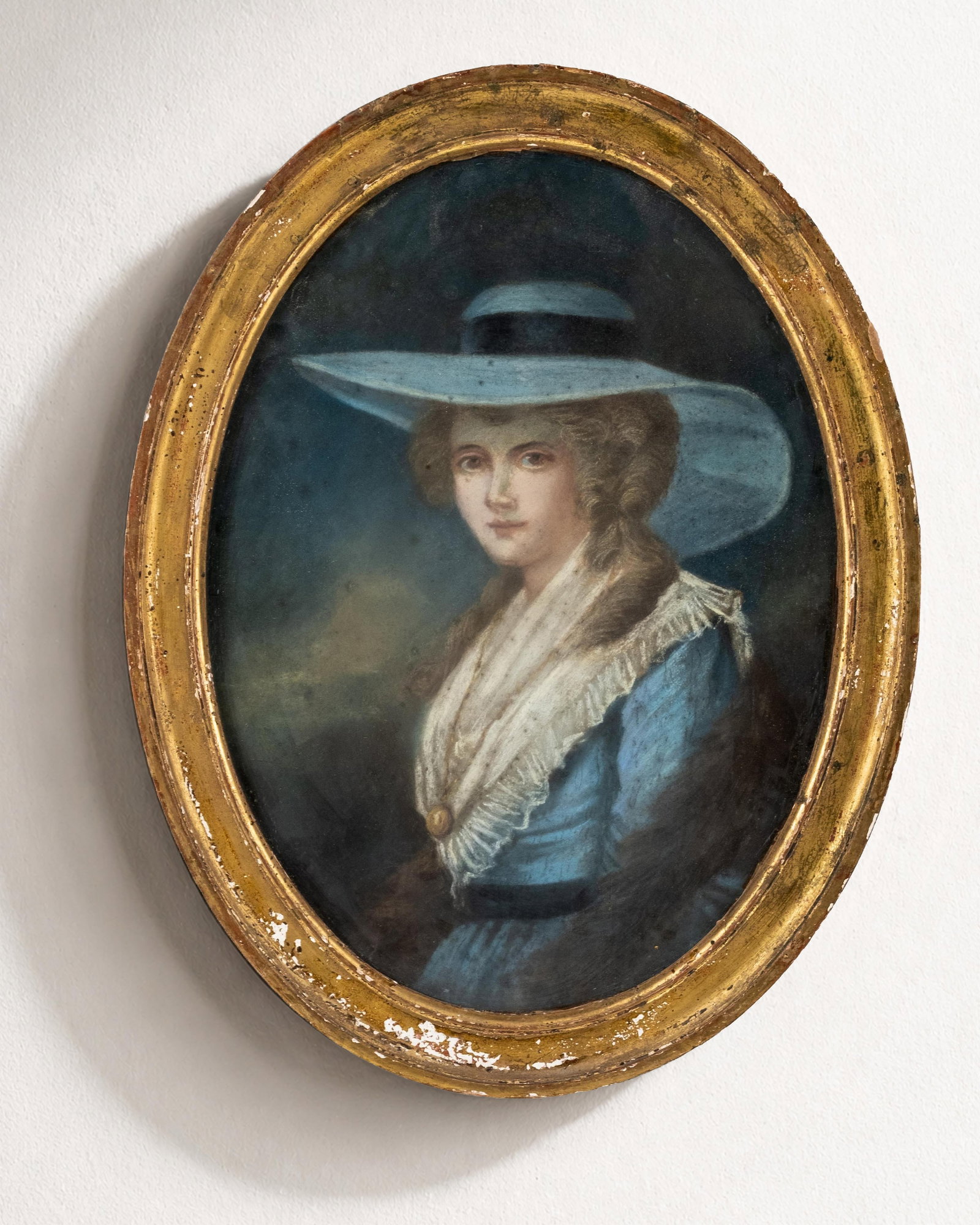 No Reserve: British School 18th-19th C. Pastel Portrait Painting (1 of 4)