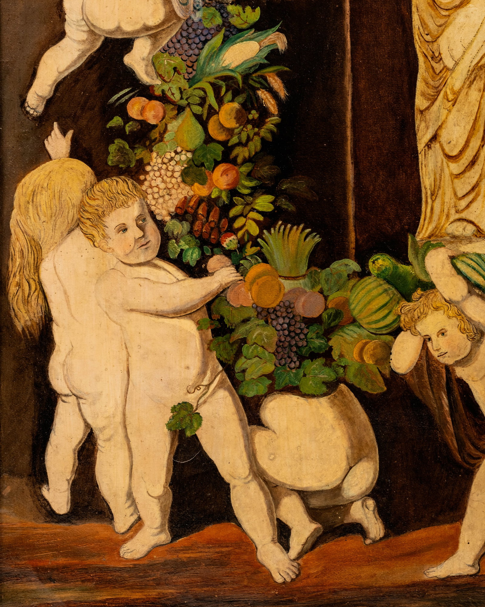 No Reserve: 18th/19th Century 'Statue of Ceres' Oil on Canvas Painting - 6
