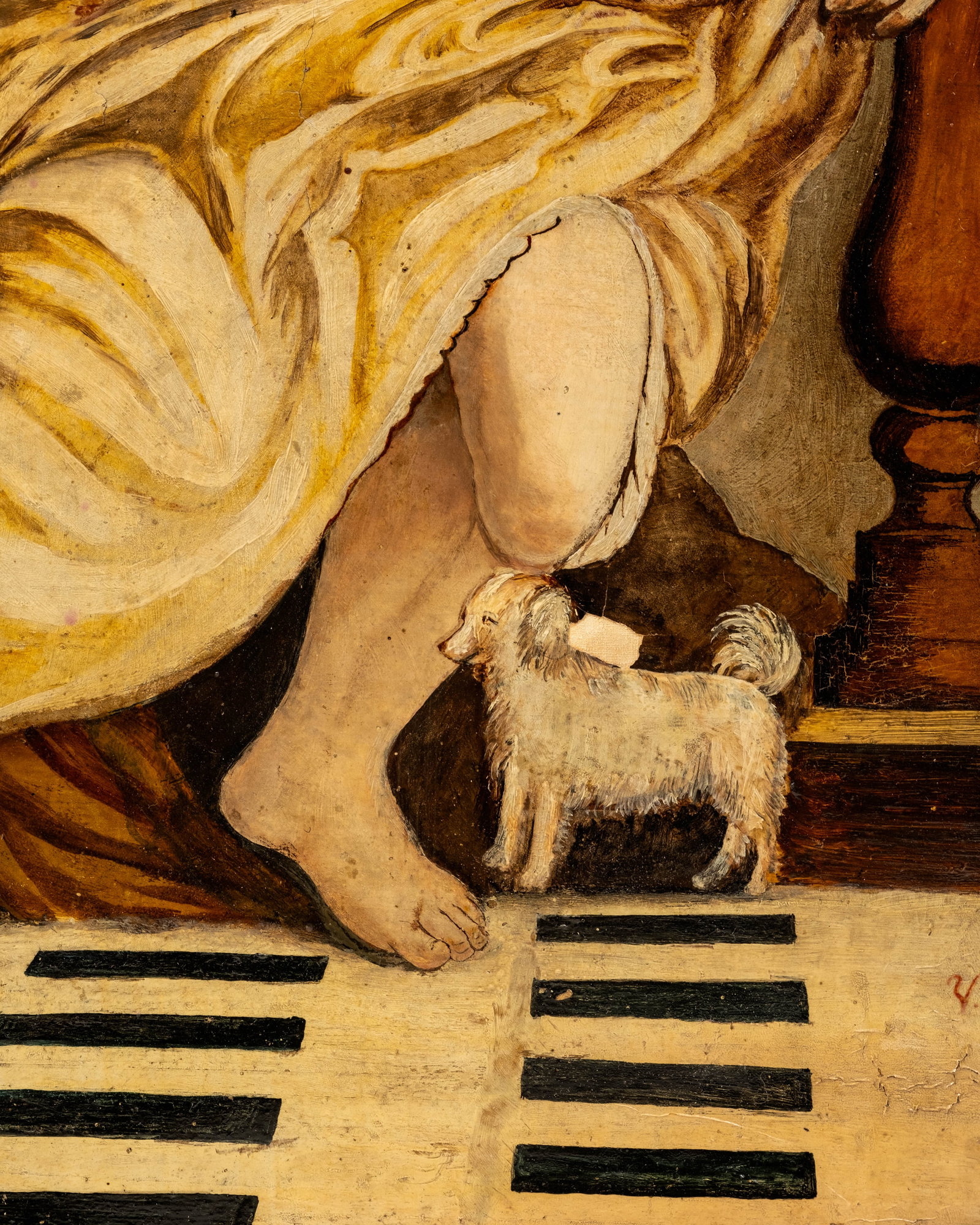 No Reserve: 18th/19th Century Neoclassical Mercury and Female Figure Oil Painting - 8