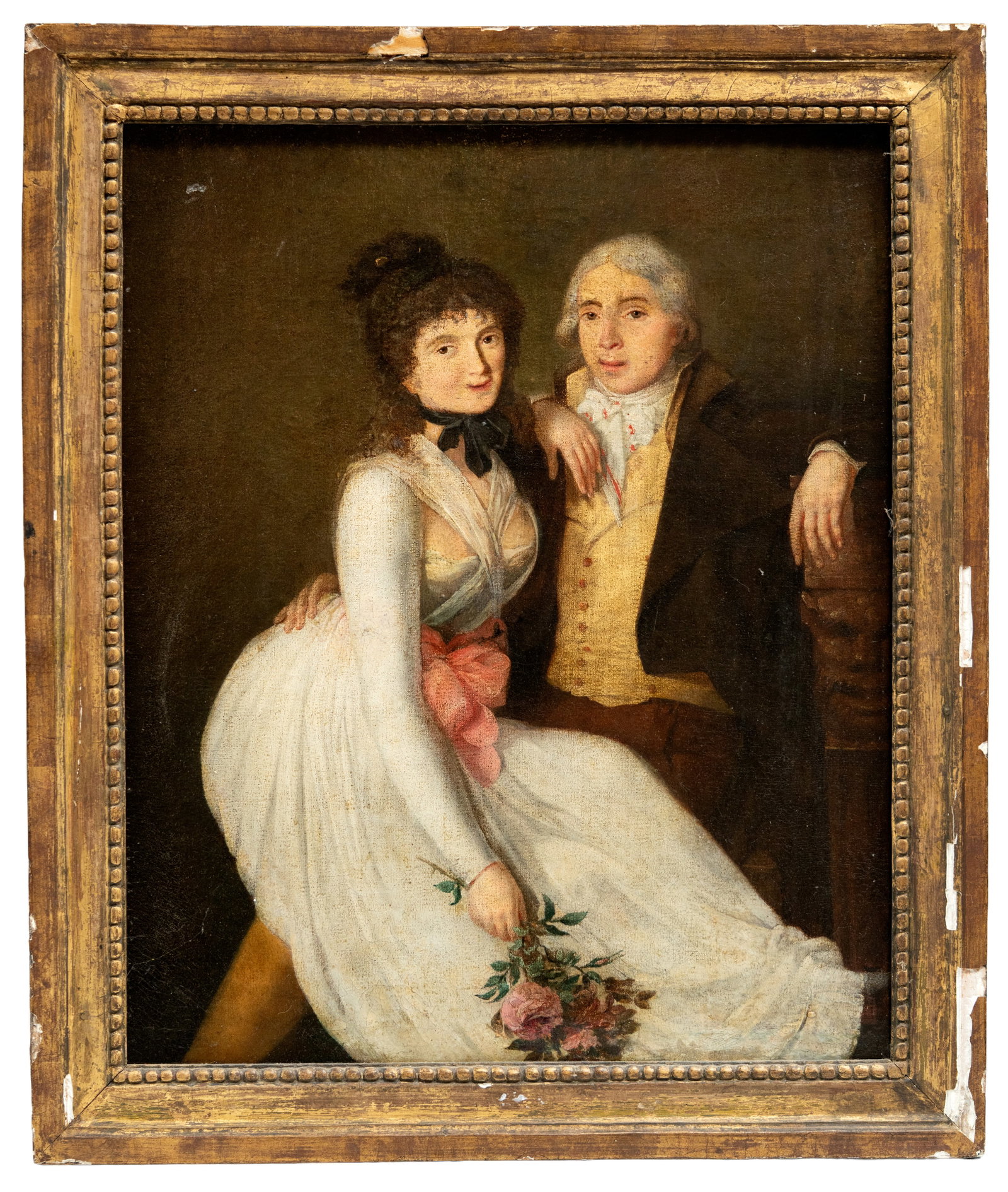 Late 18th-Early 19th Century European School Portrait of a Couple Painting (1 of 6)