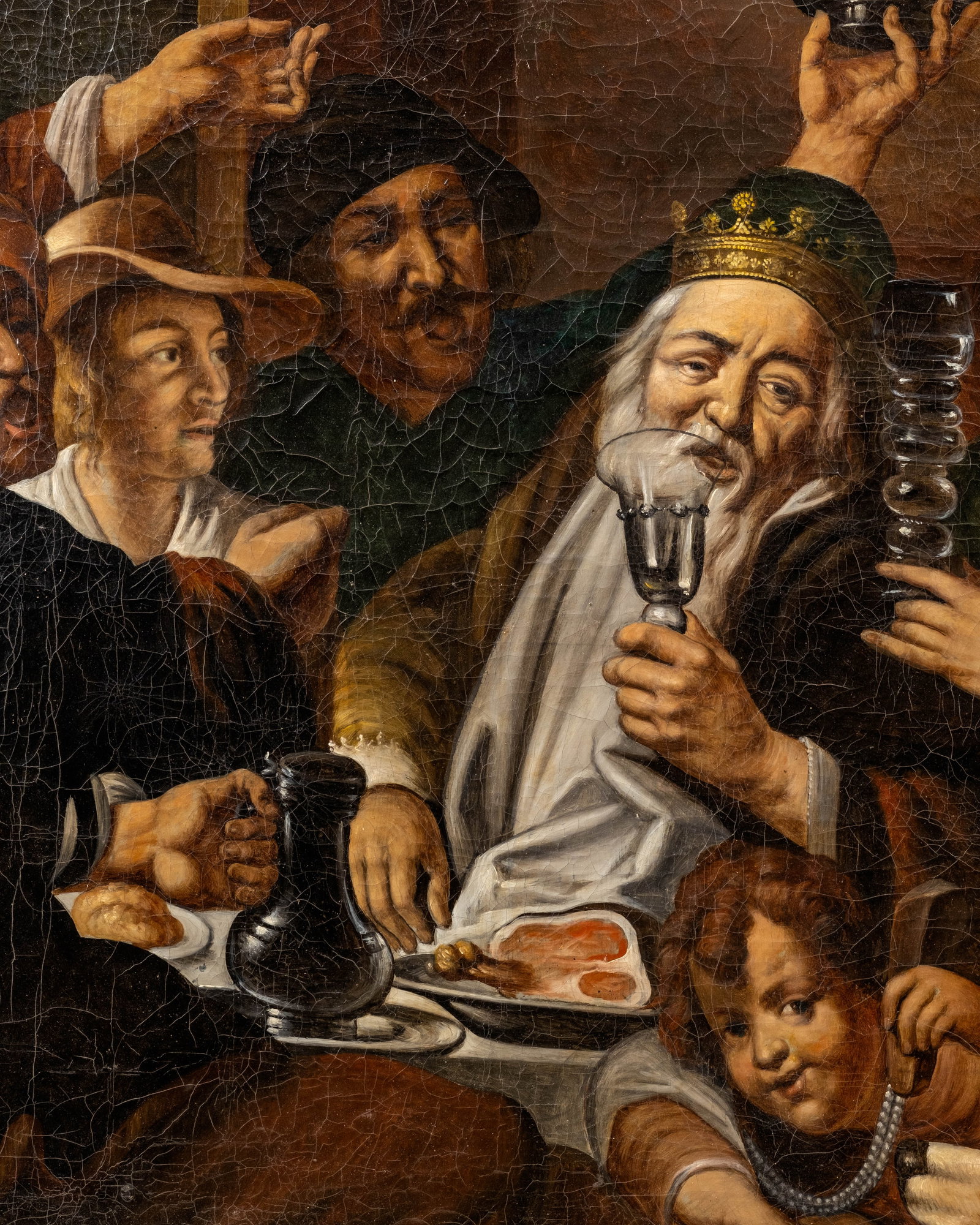 18th Century European School Royal Feast Celebration Oil Painting - 5