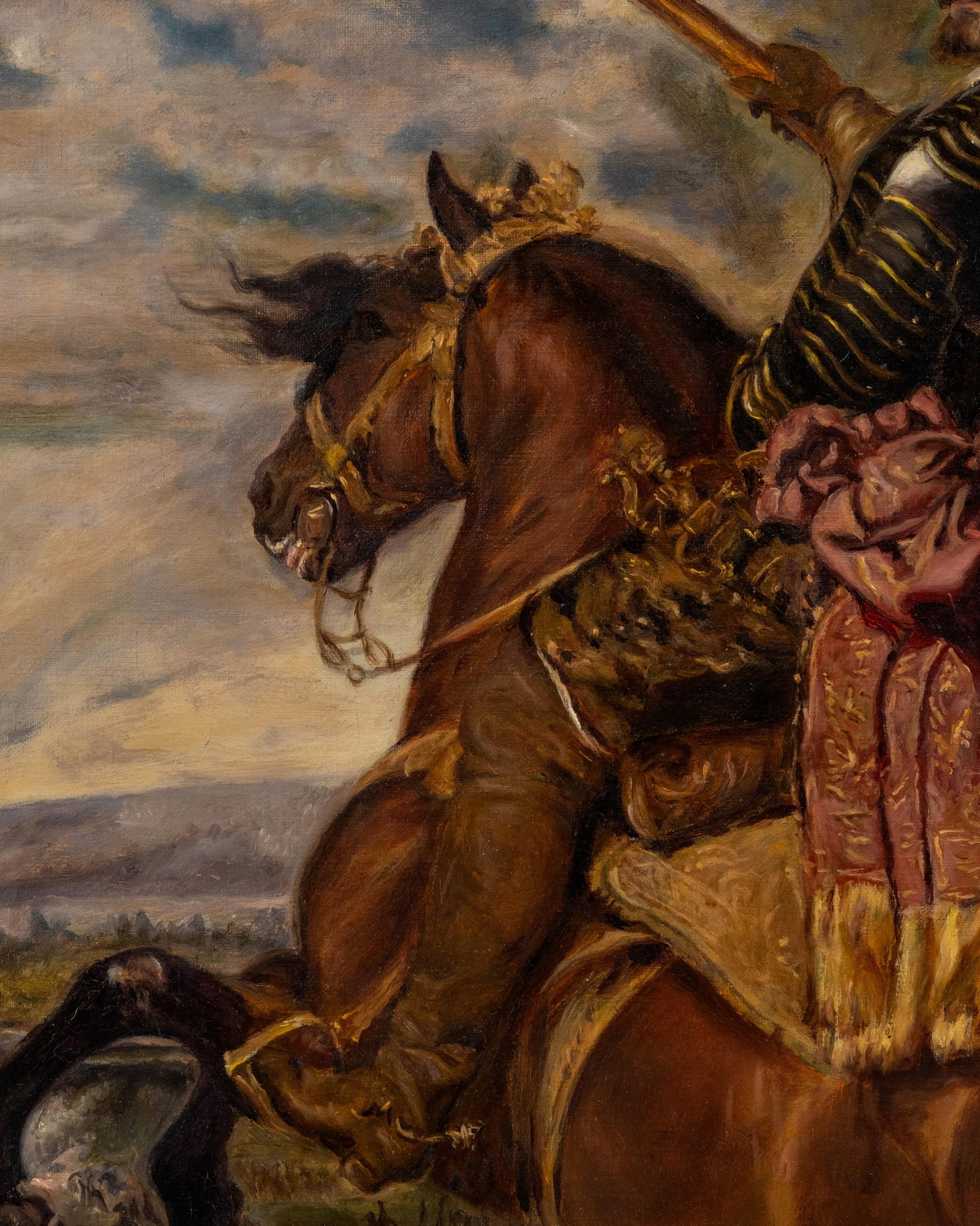 No Reserve: Portrait of Gaspar de Guzmán, Count-Duke of Olivares on Horseback, oil painting on - 5