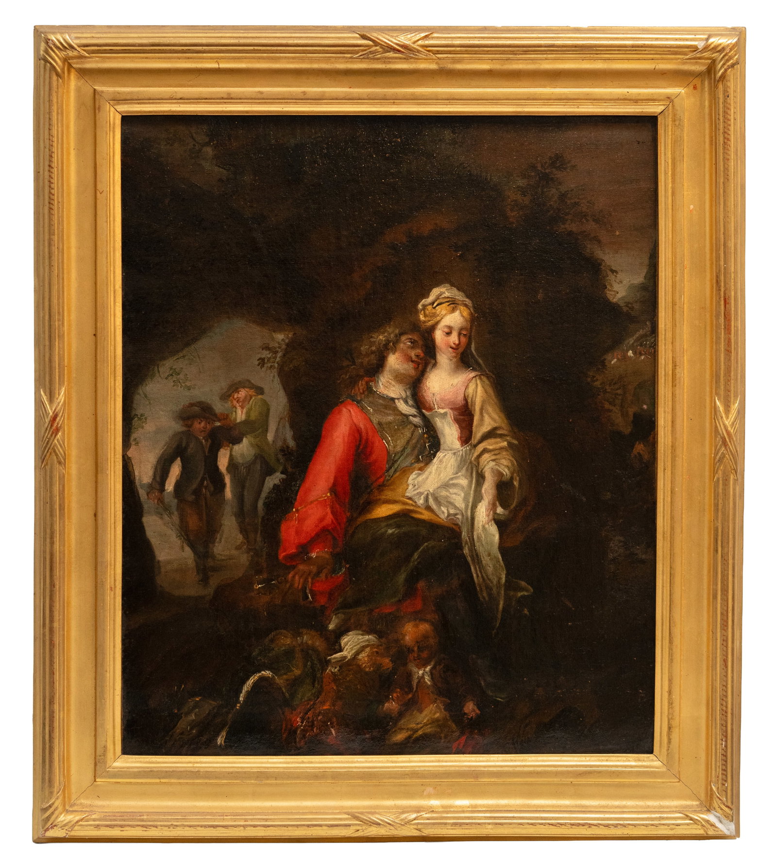 Mystery Artist, Flemish School 18th Century Cavalier Genre Scene Oil on canvas Painting (1 of 4)