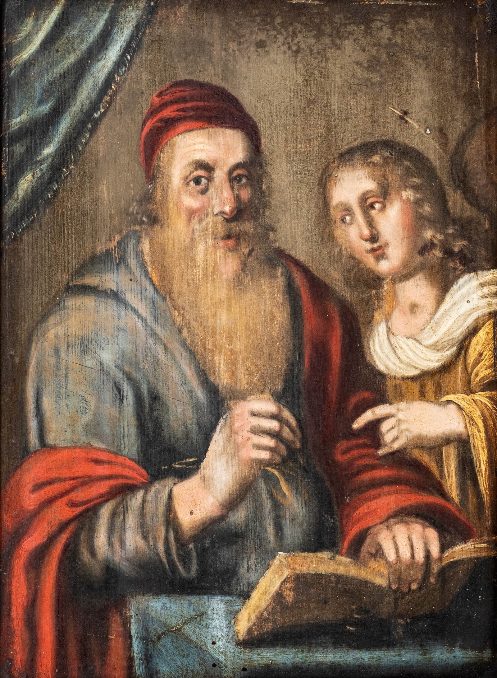 No Reserve: 17th Century Flemish School Moses and the Golden Calf Oil Painting - 3