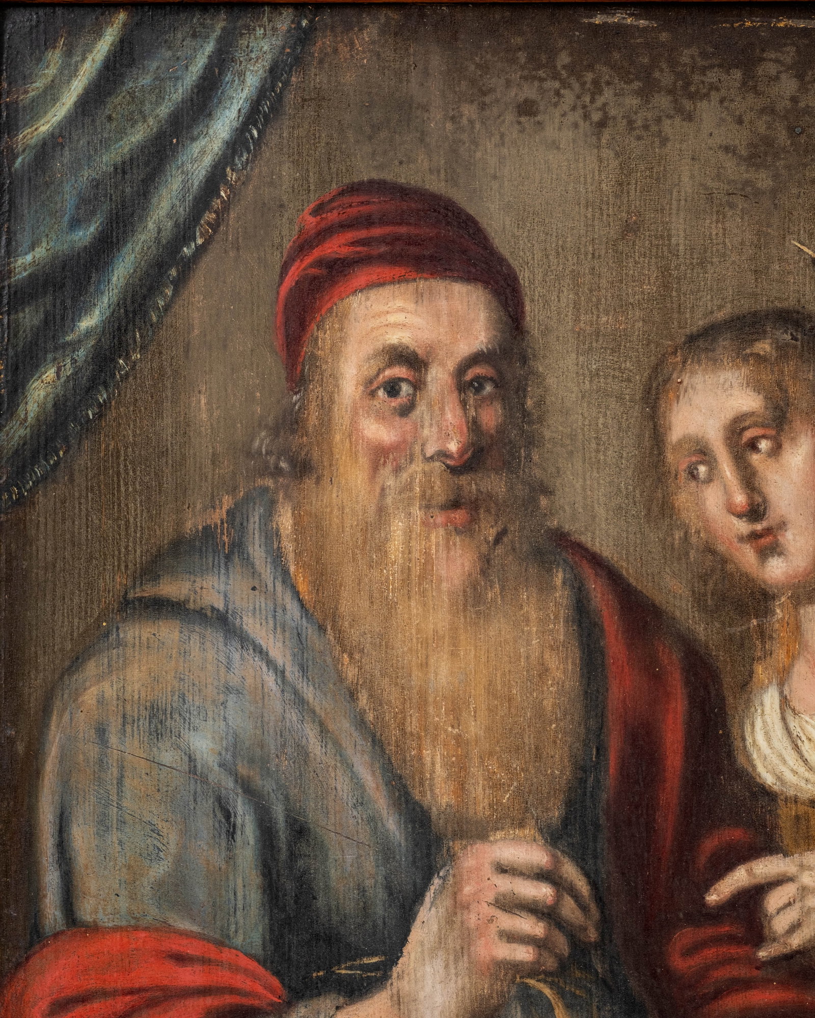 No Reserve: 17th Century Flemish School Moses and the Golden Calf Oil Painting - 5