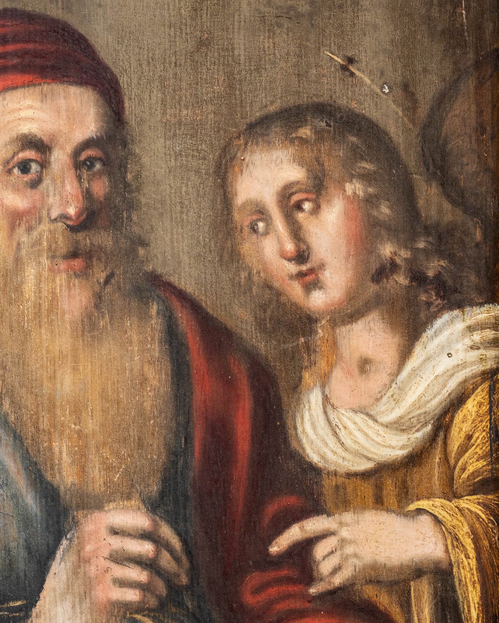 No Reserve: 17th Century Flemish School Moses and the Golden Calf Oil Painting - 6