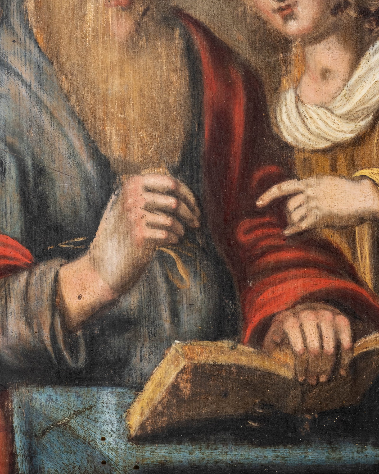 No Reserve: 17th Century Flemish School Moses and the Golden Calf Oil Painting - 7