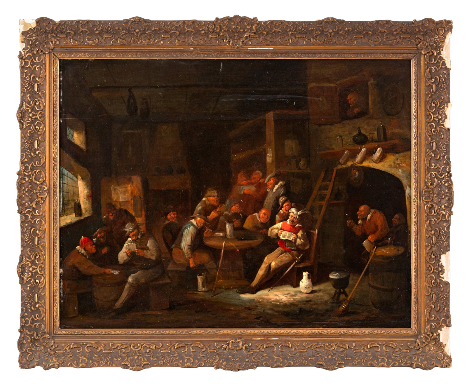Egbert van Heemskerck the Younger 17th Century Tavern Interior Oil Painting (1 of 4)