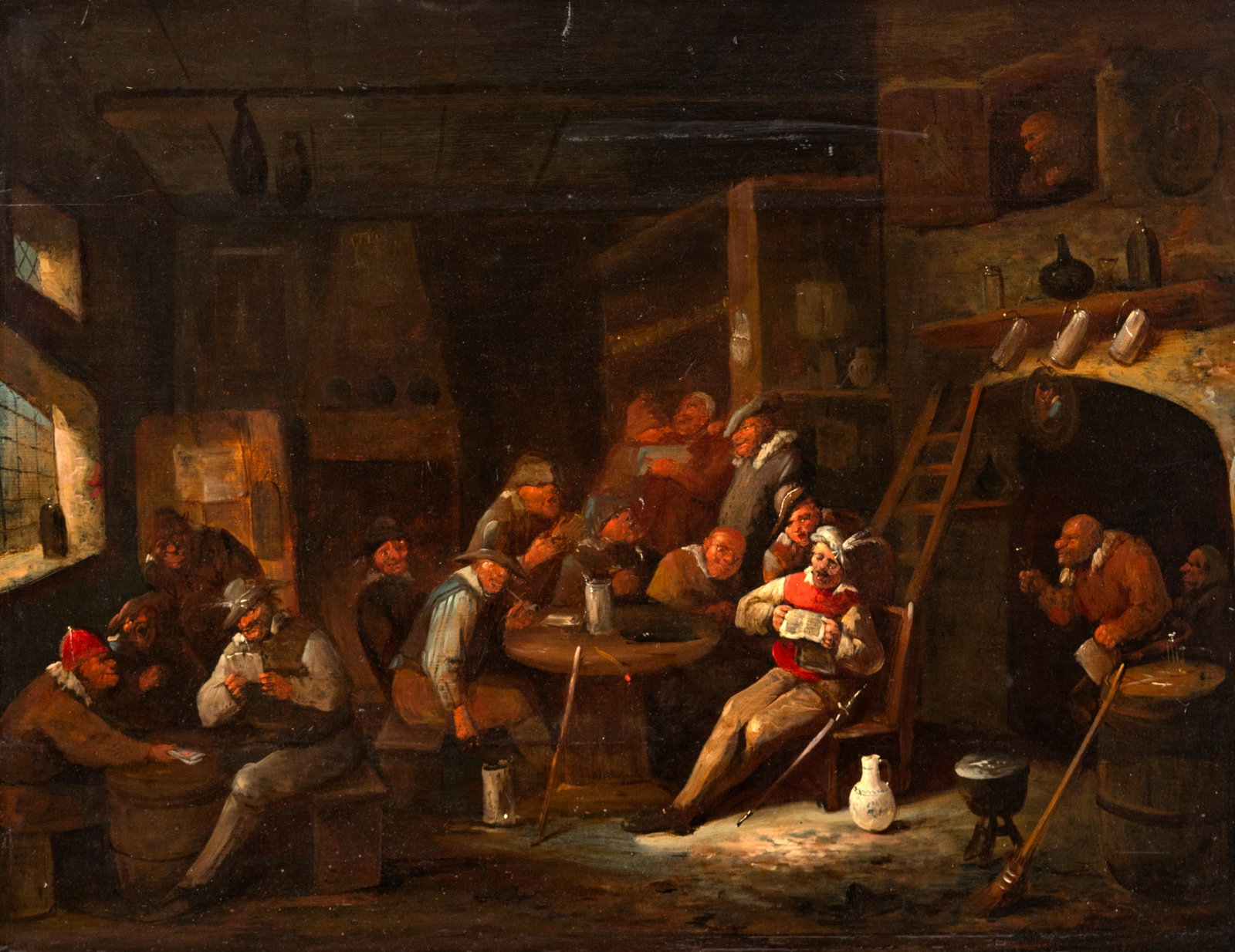 Egbert van Heemskerck the Younger 17th Century Tavern Interior Oil Painting - 2