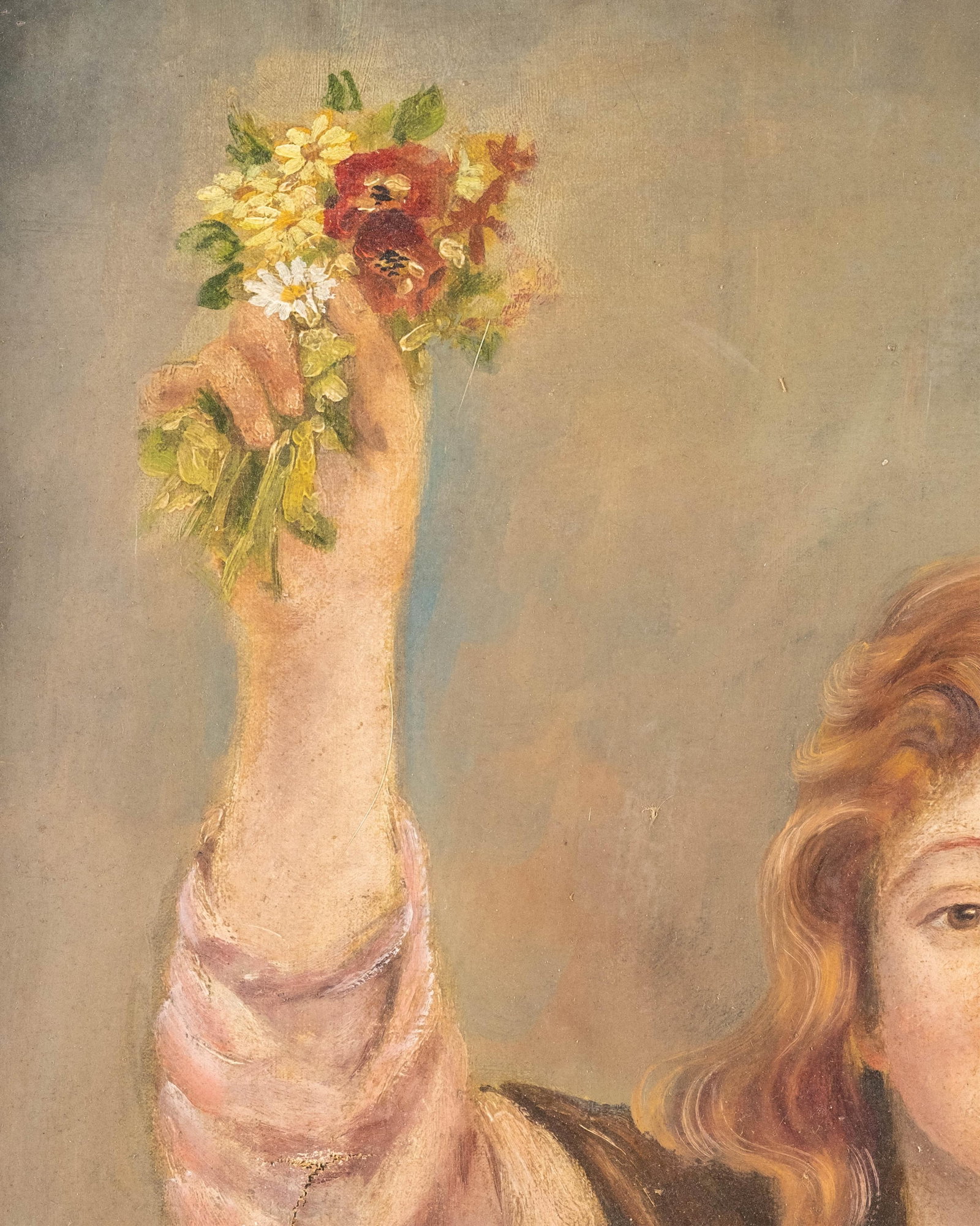 No Reserve: Consuelo Fould The Flower Seller Oil Painting - 4