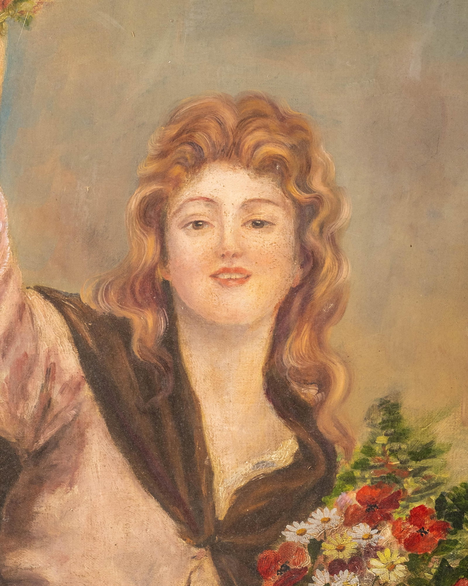 No Reserve: Consuelo Fould The Flower Seller Oil Painting - 5