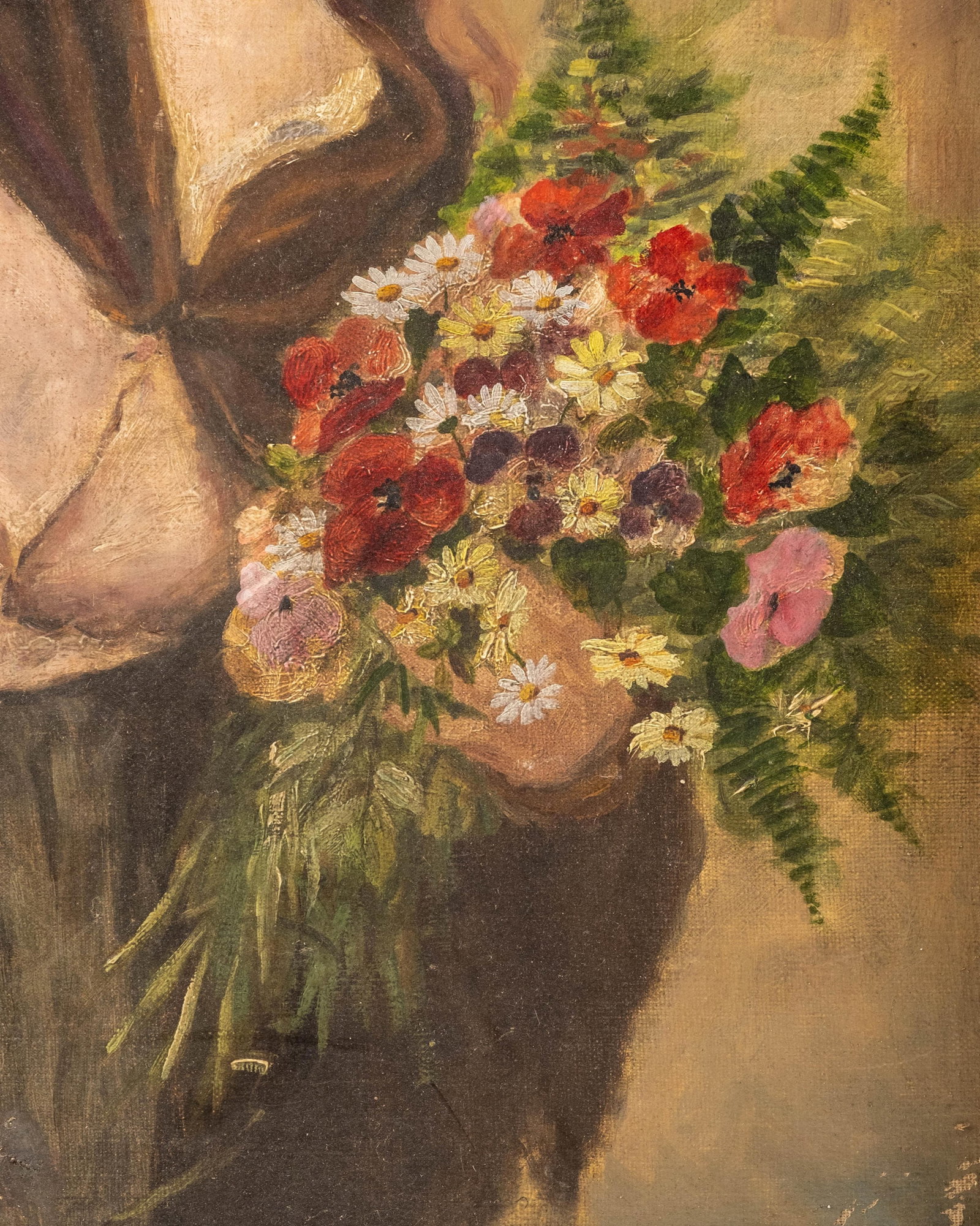 No Reserve: Consuelo Fould The Flower Seller Oil Painting - 6