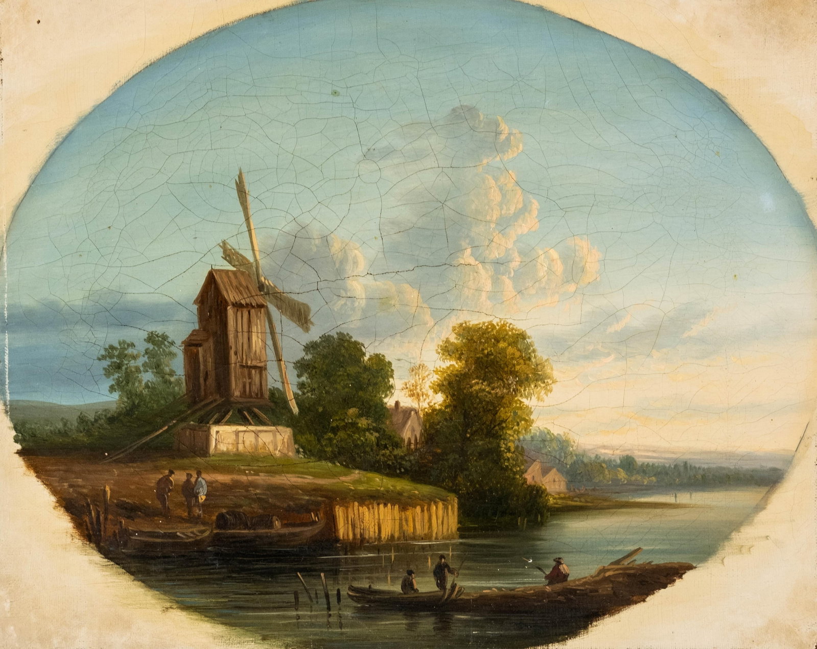 No Reserve: French Late 19th Century Oil On Canvas Landscape Painting (1 of 9)