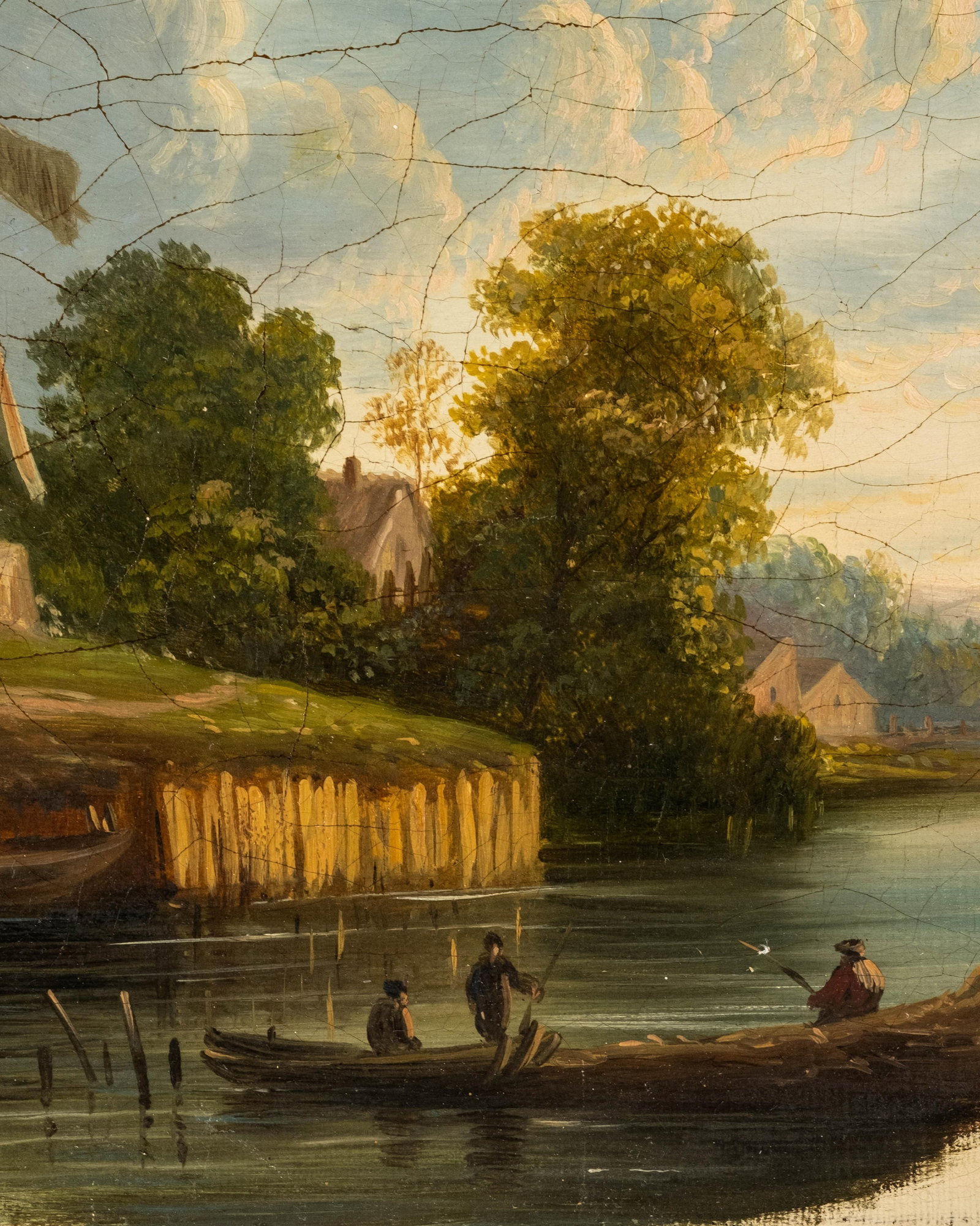 No Reserve: French Late 19th Century Oil On Canvas Landscape Painting - 7