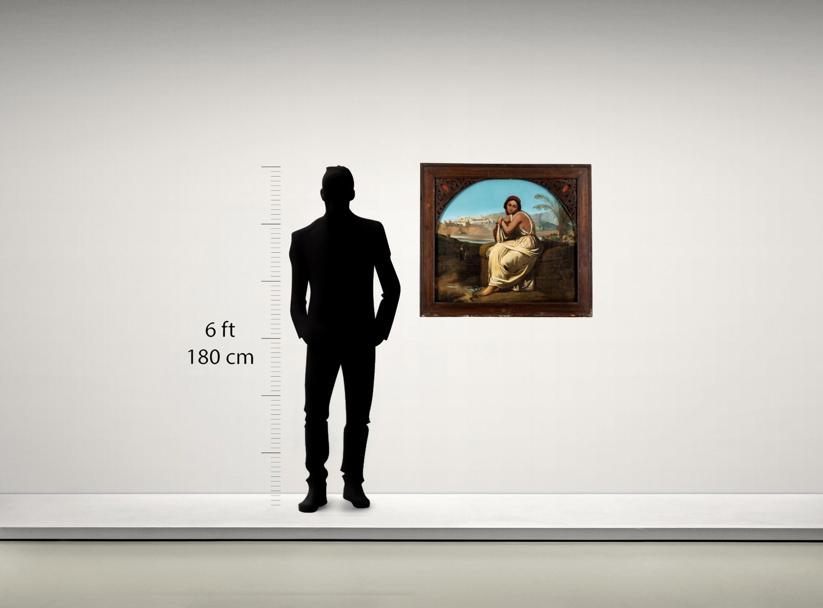 No Reserve: Romain Cazes Circle, Rebecca At The Well Before City Walls, Oil On Canvas Painting - 3