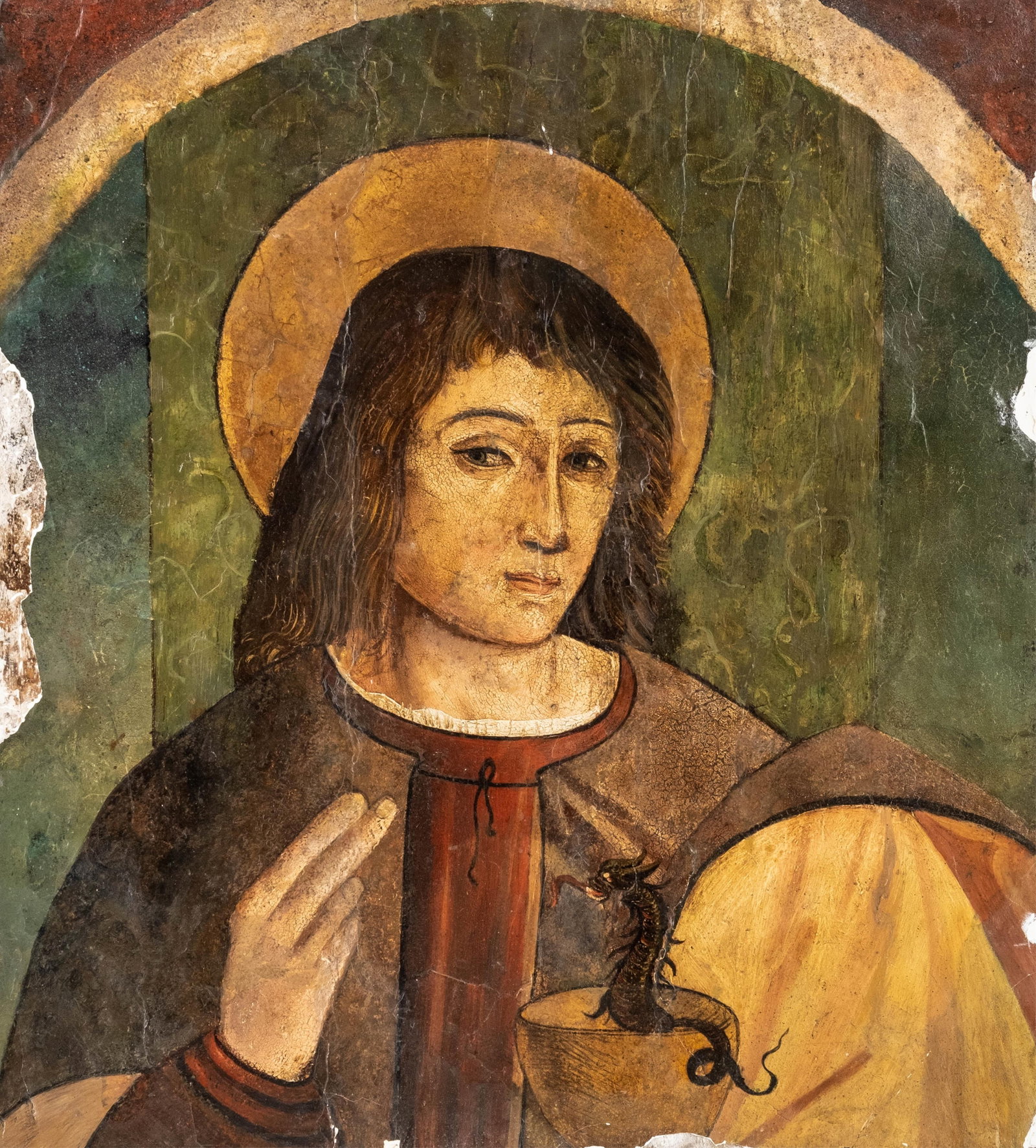Italian Renaissance Saint George Tempera Panel Painting, 16th Century (1 of 10)