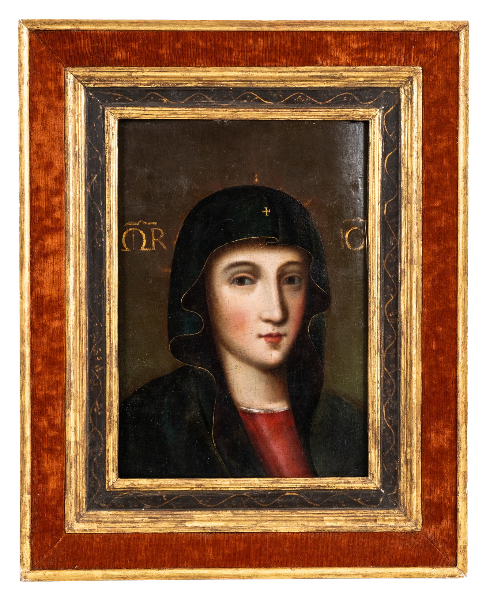 No Reserve: Late Renaissance French School Madonna, The Virgin Mary, Oil on Panel Painting (1 of 6)