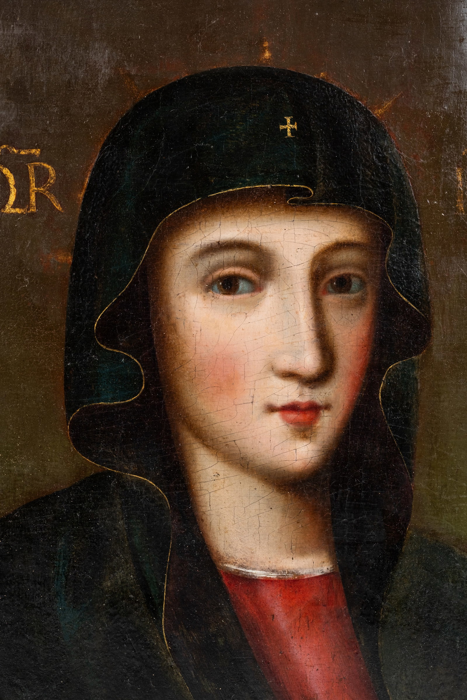 No Reserve: Late Renaissance French School Madonna, The Virgin Mary, Oil on Panel Painting - 2