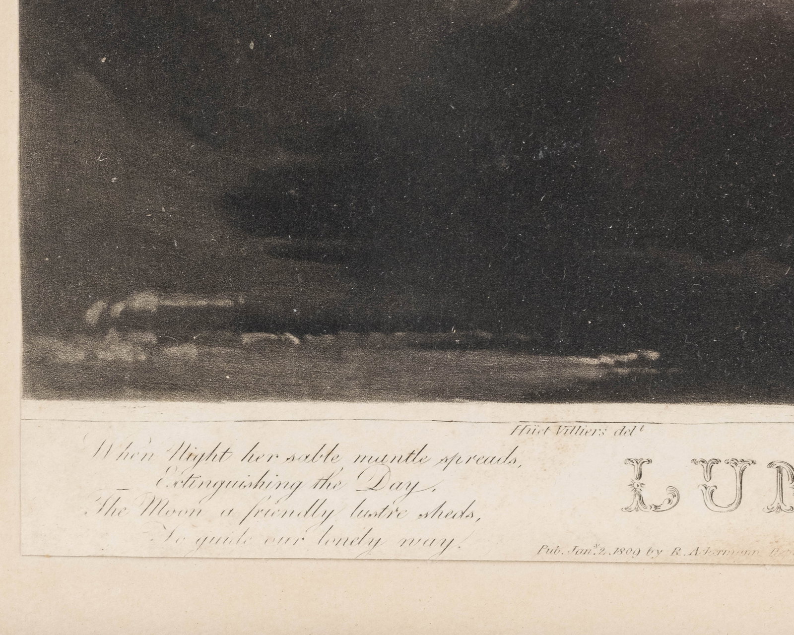 No Reserve: François Huet-Villiers 'Luna' Engraving by Charles Turner, 1809 - 4